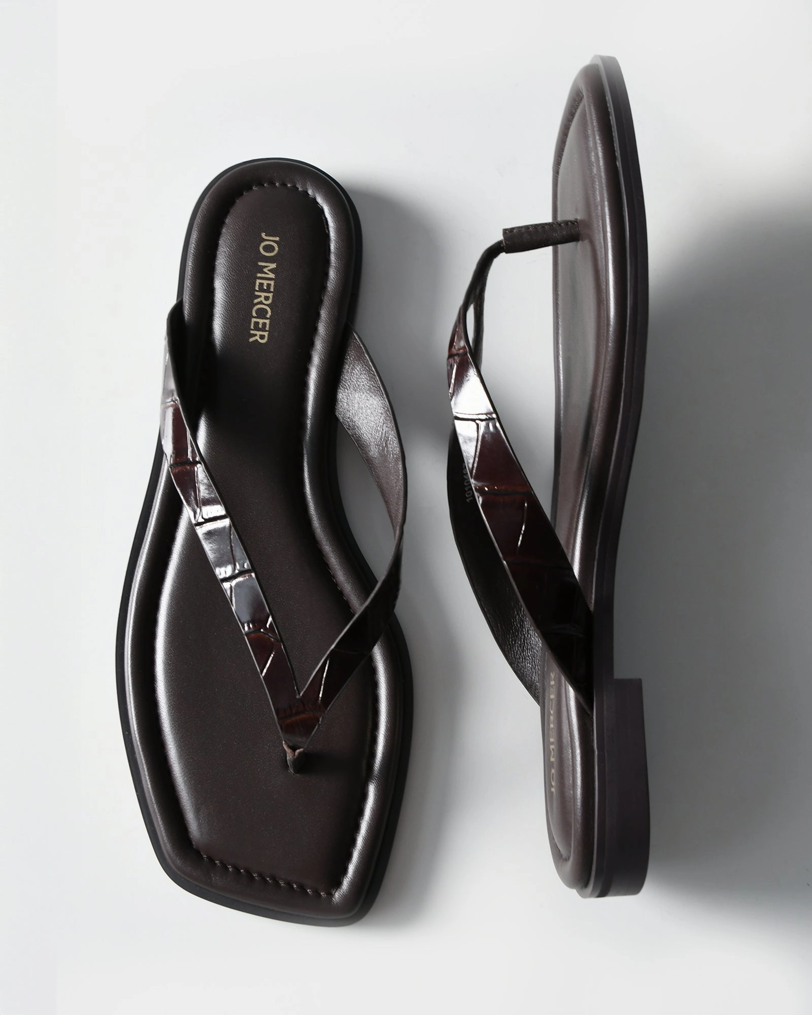 FRENCHIE FLAT SANDALS CHOCOLATE CROC