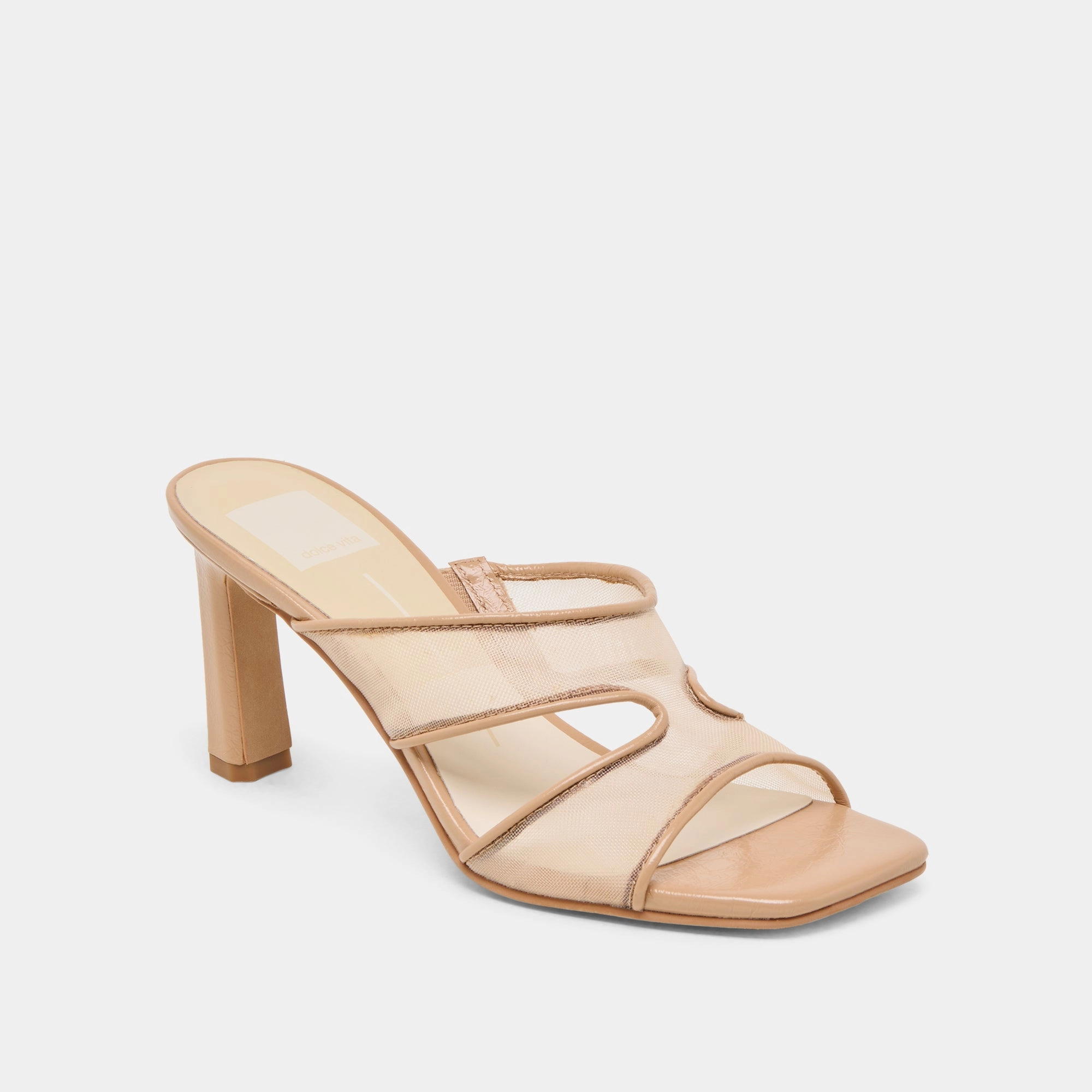 GITEL WIDE HEELS LIGHT TAN MESH
