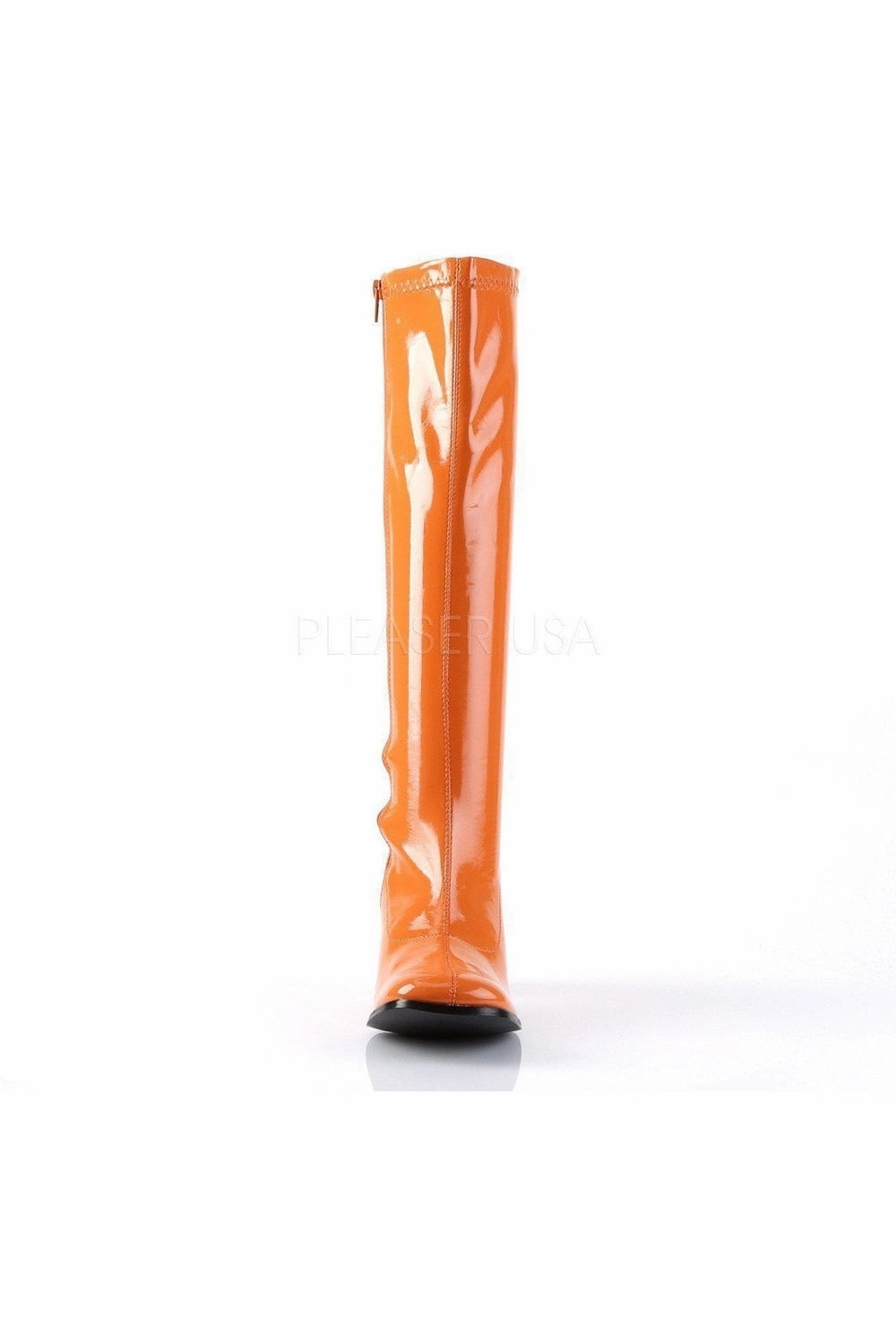 GOGO-300 Go Go Boot | Orange Patent