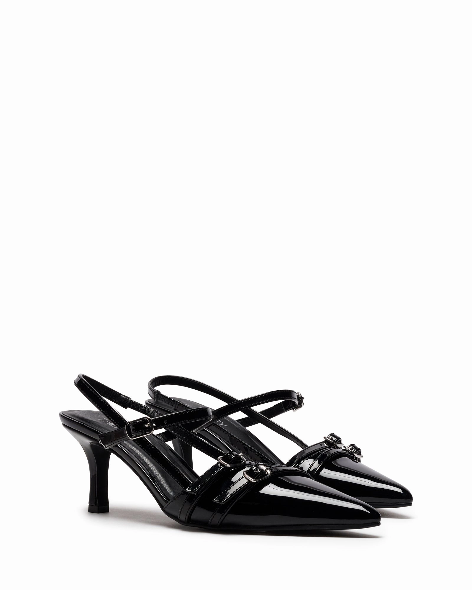 Jackpot Point Heel Black Patent