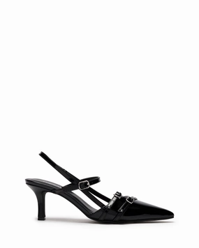 Jackpot Point Heel Black Patent