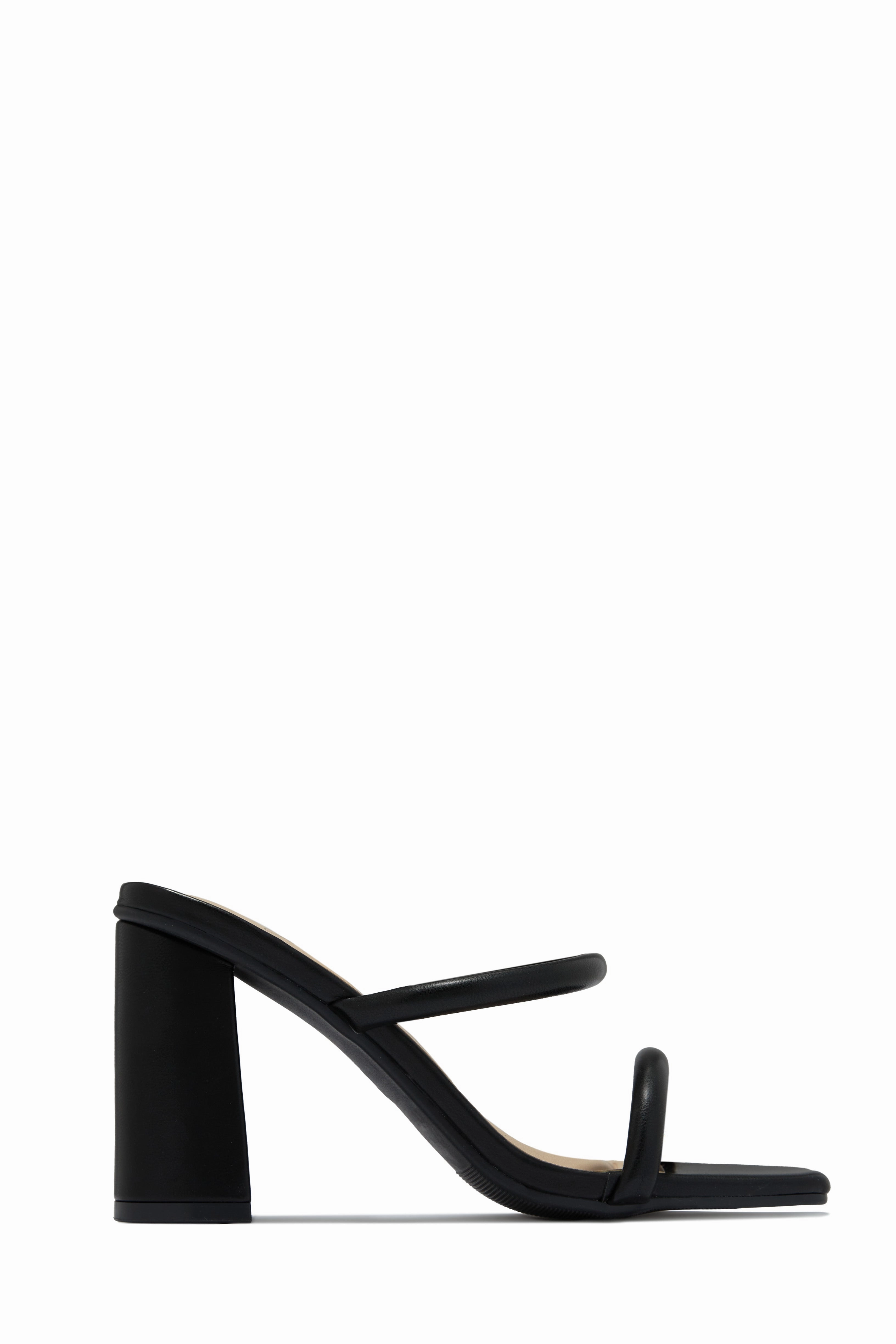 Jenna Block Heel Mules - Silver