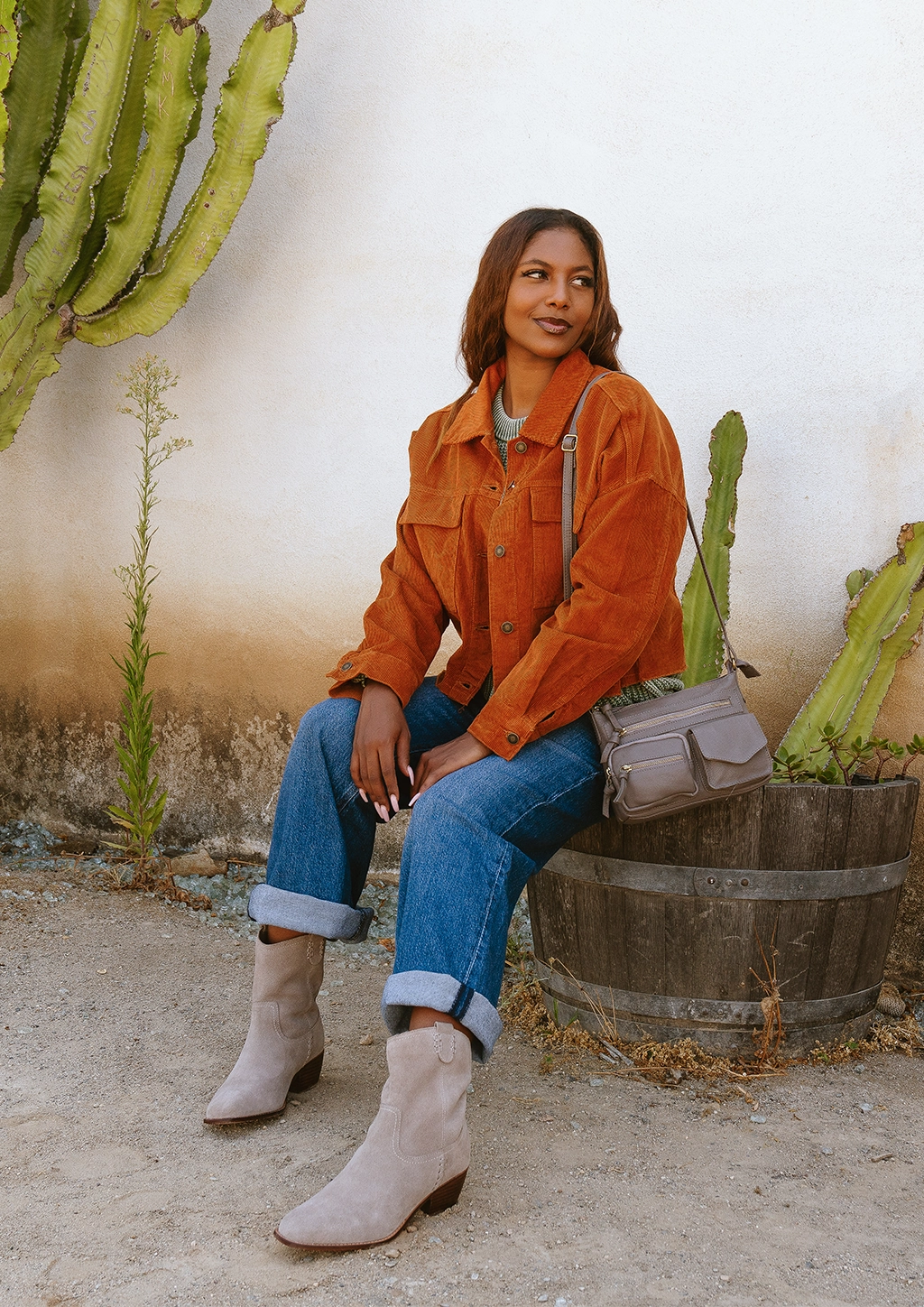 LAURYN - STONE SUEDE
