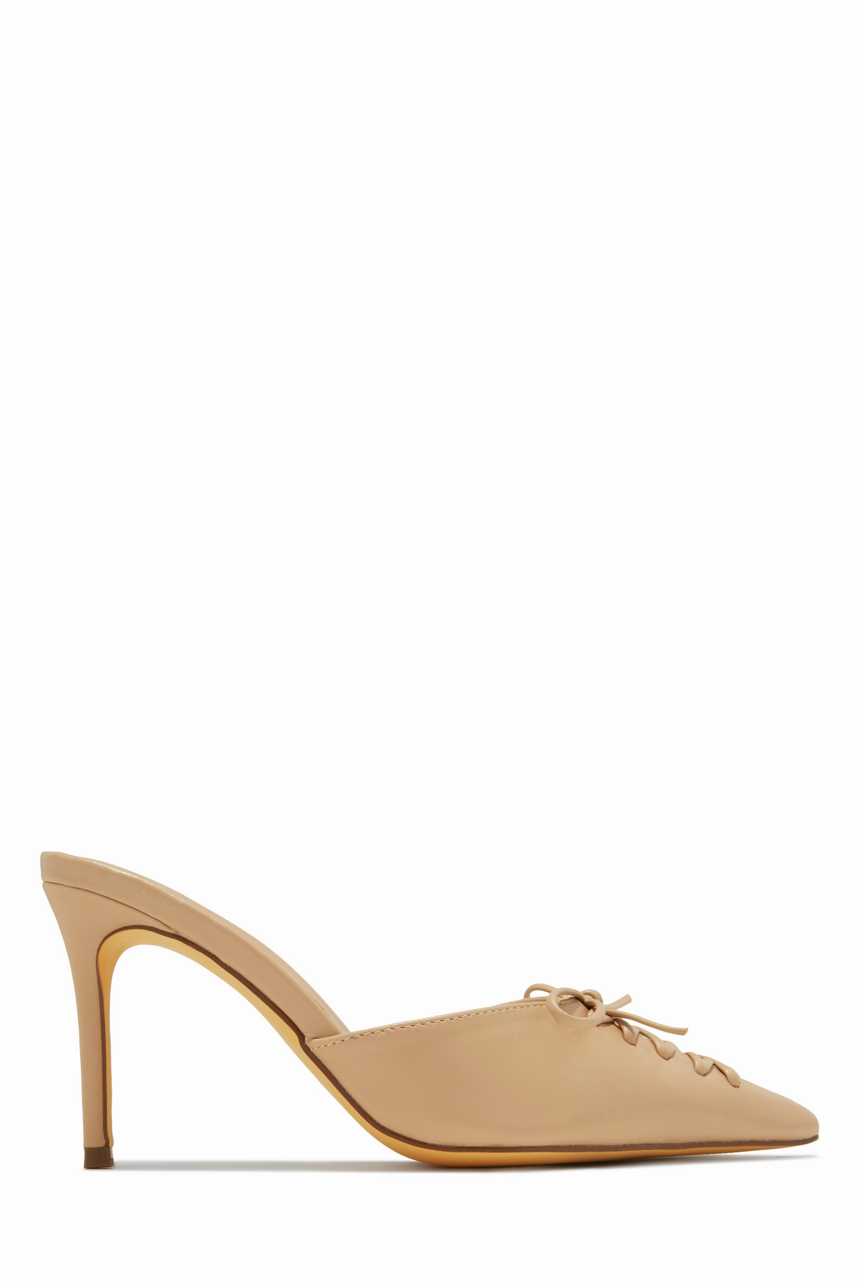 Lina Pump Heel Mules - Red