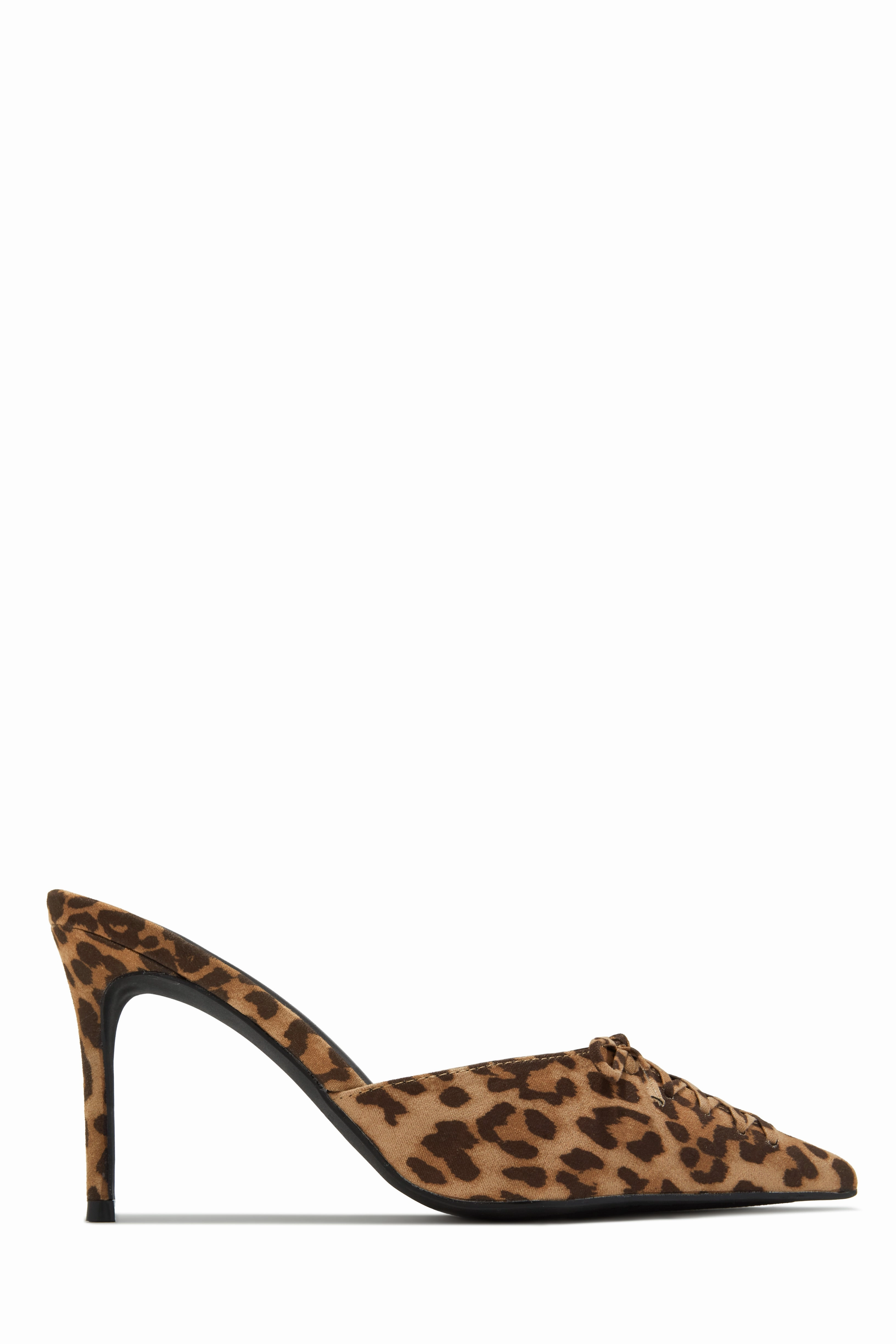 Lina Pump Heel Mules - Red