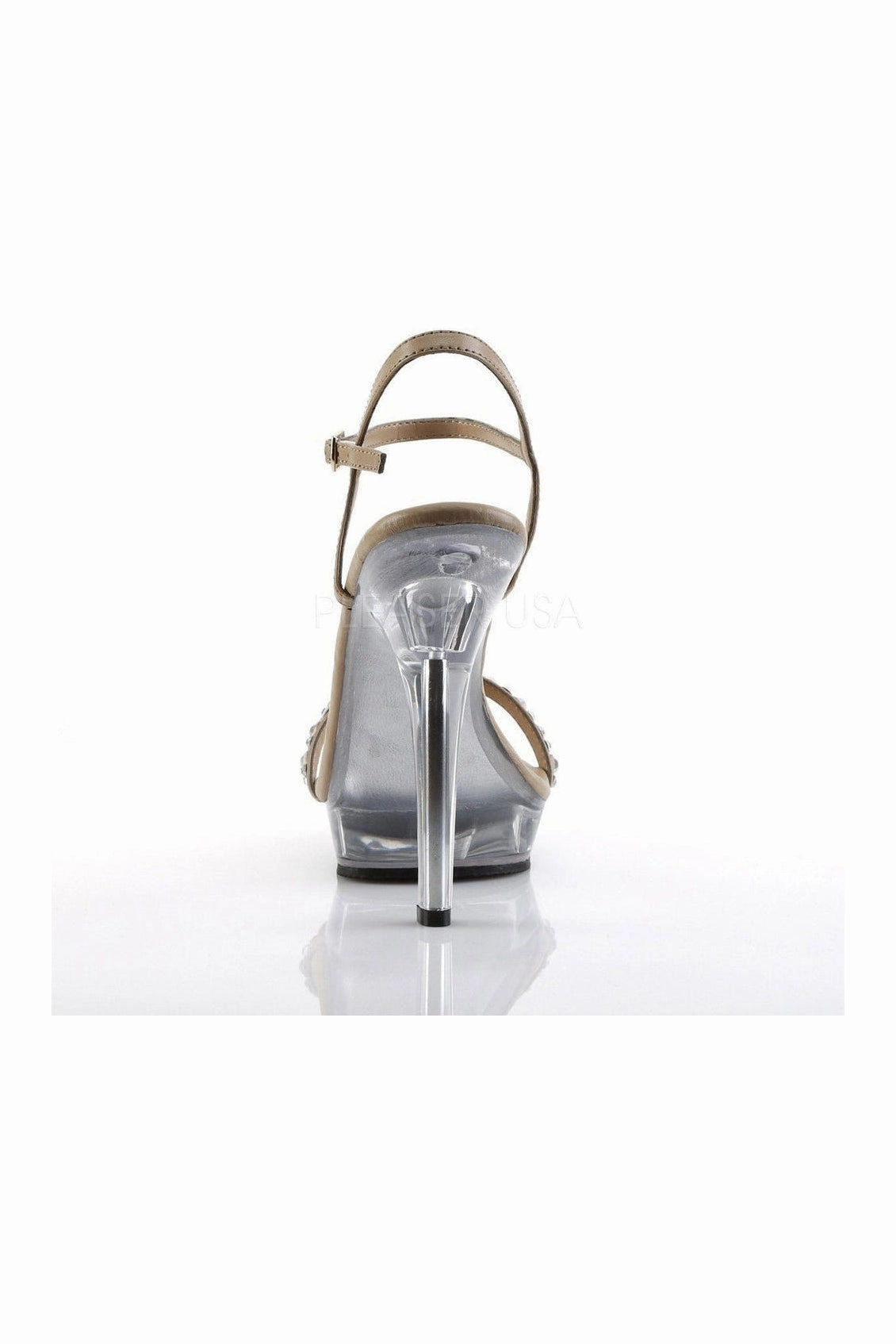 LIP-131 Sandal | Clear Faux Leather