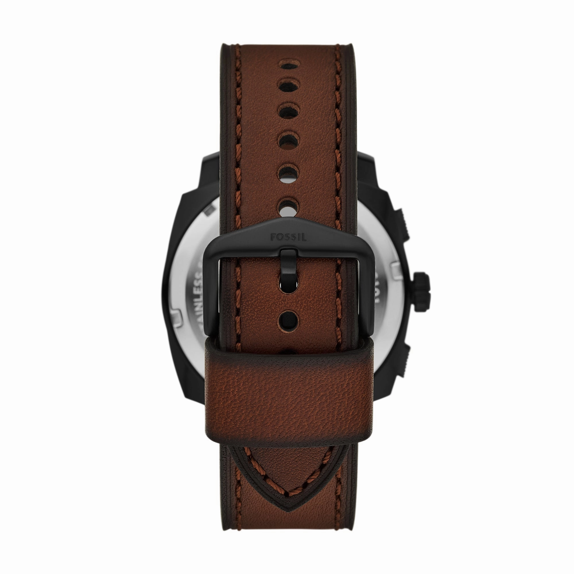 Machine Chronograph Brown Leather Watch and Bracelet Se
