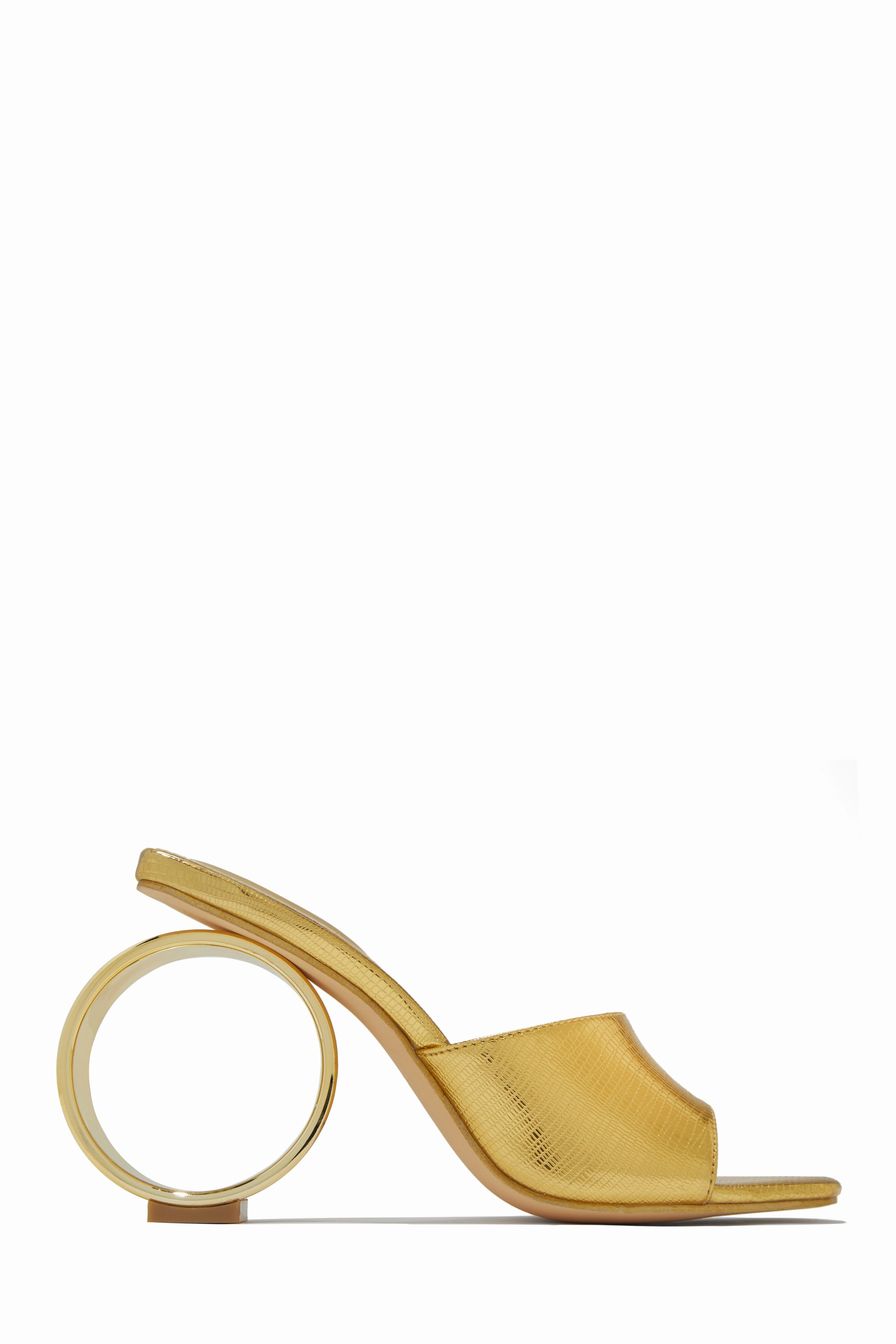 Naomi Sphere Heel Mules - White