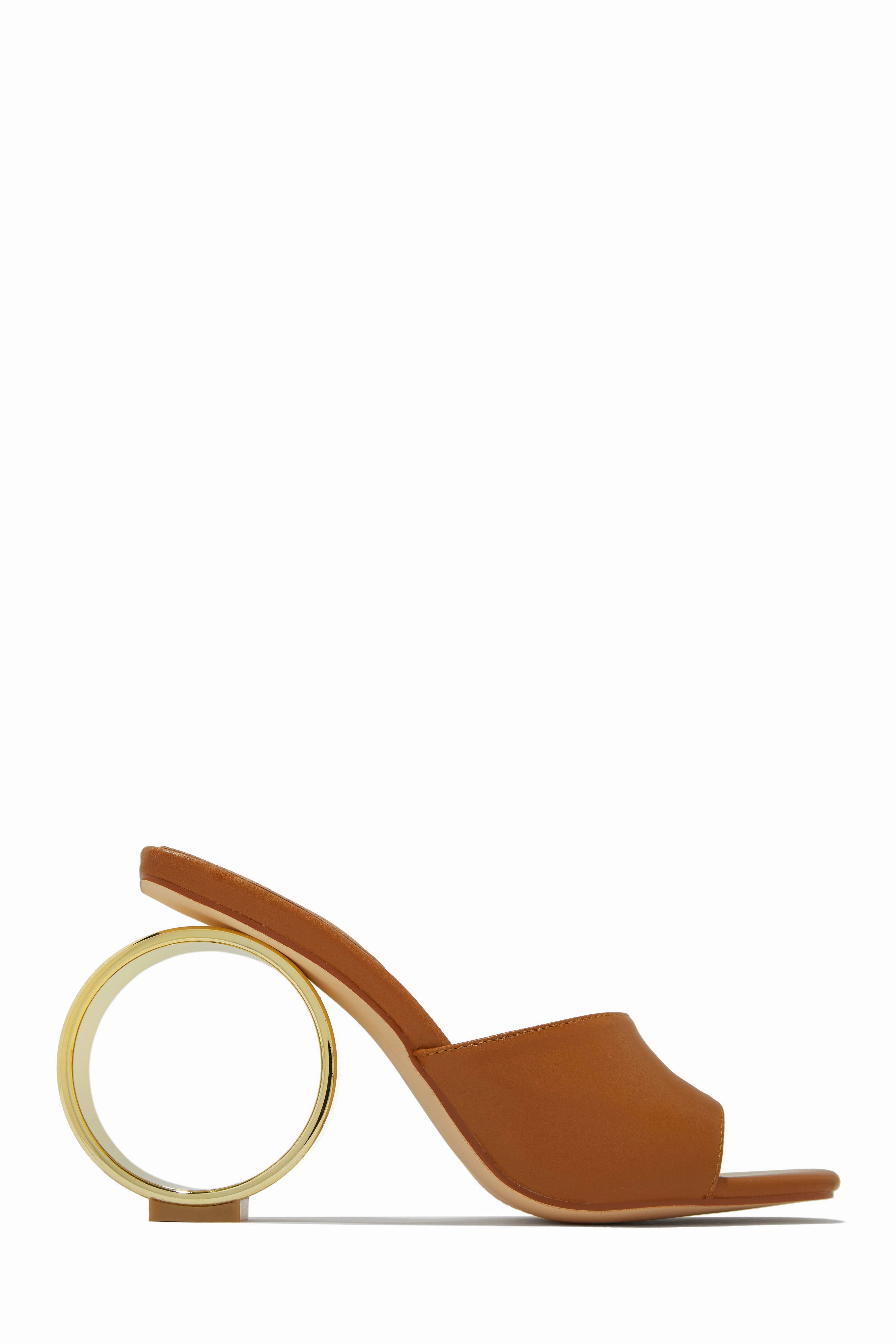 Naomi Sphere Heel Mules - White