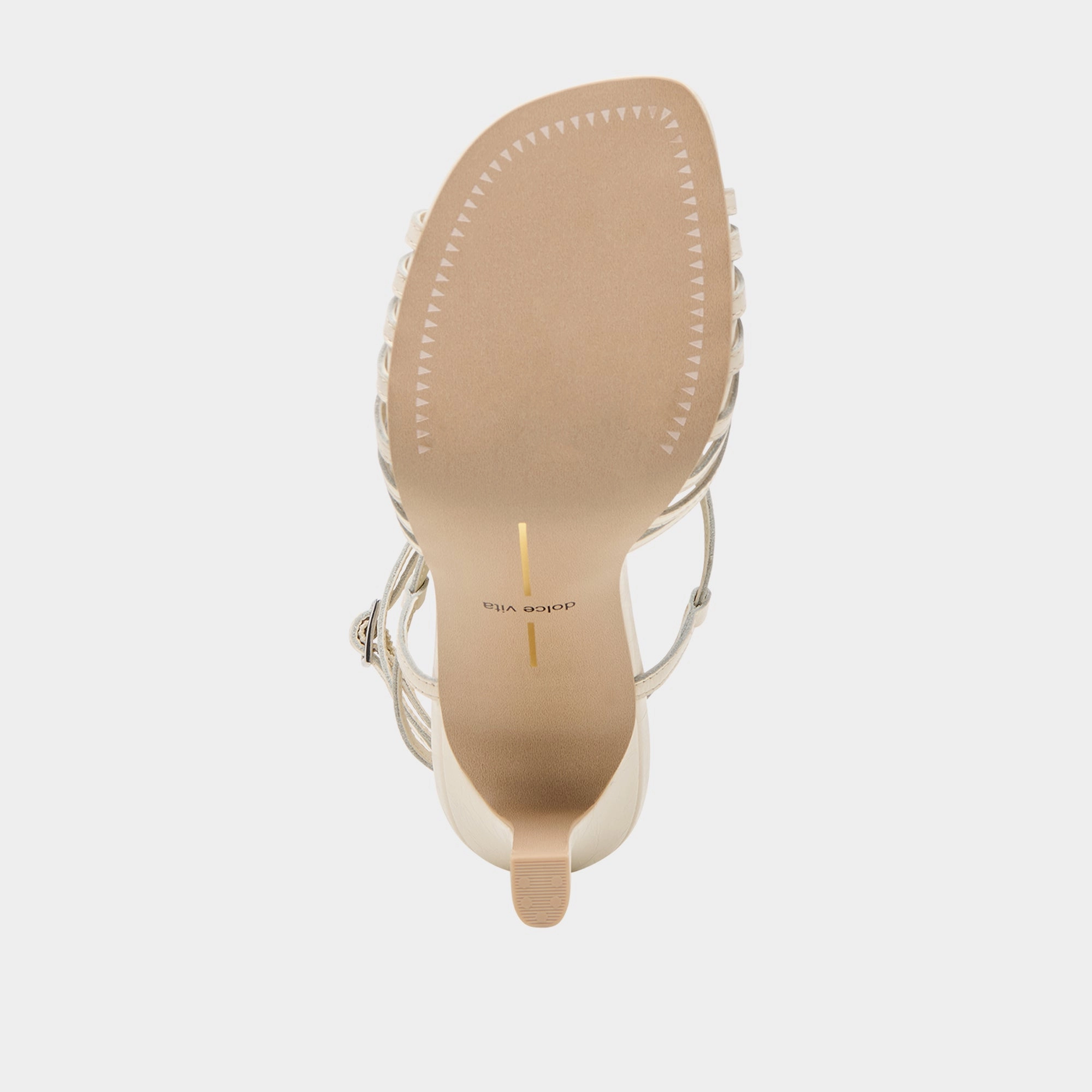 NIVANA HEELS OFF WHITE CRINKLE PATENT