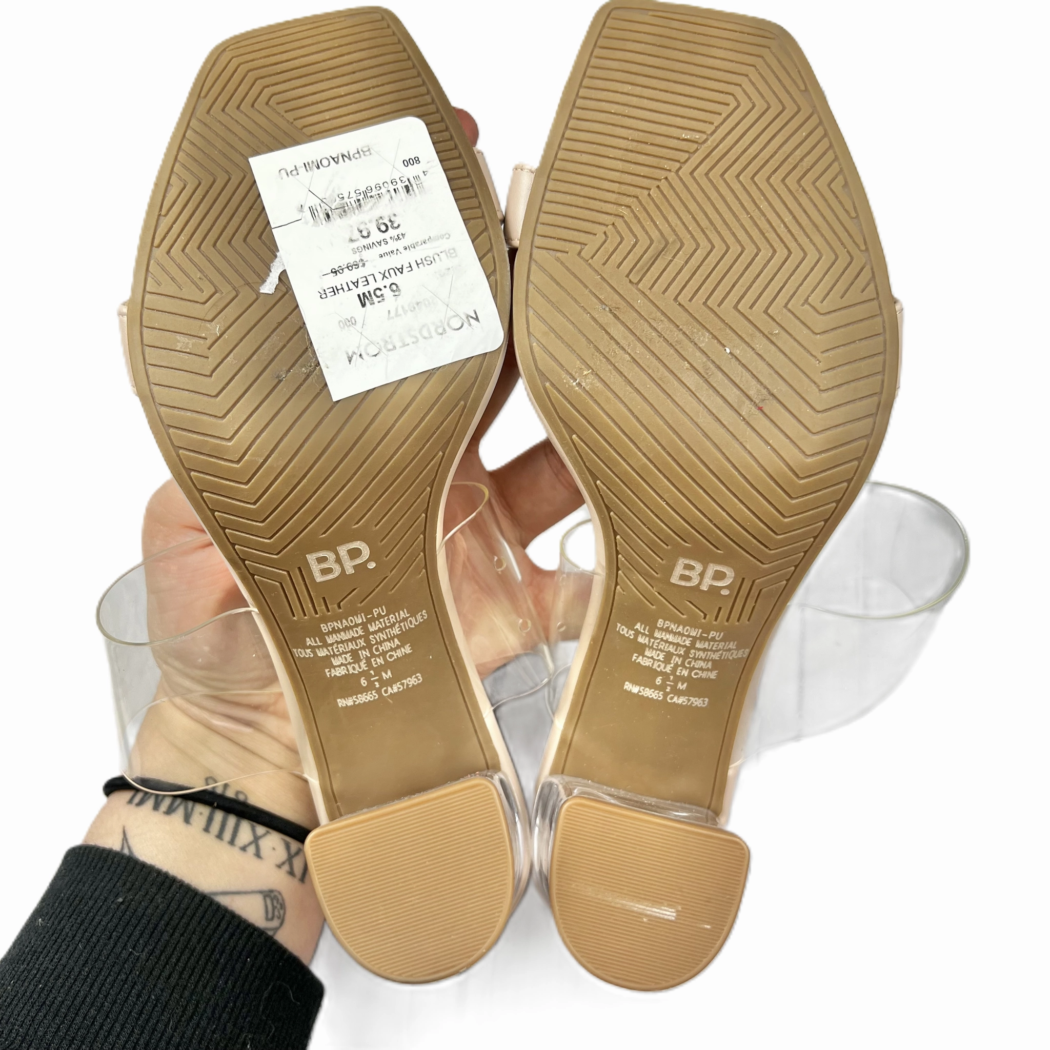 Pink Shoes Heels Block By Bare Traps, Size: 6.5