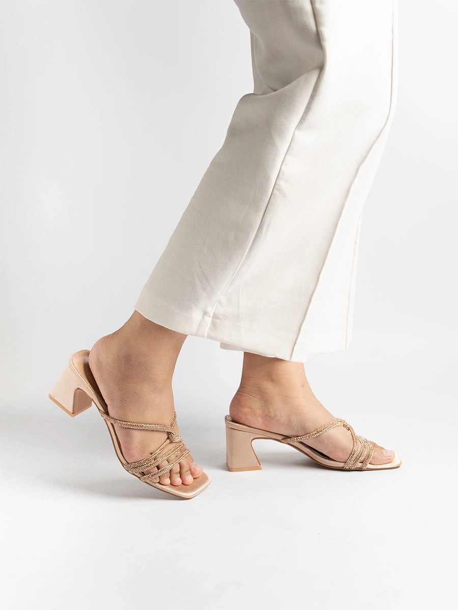 Piper Satin Block Heels