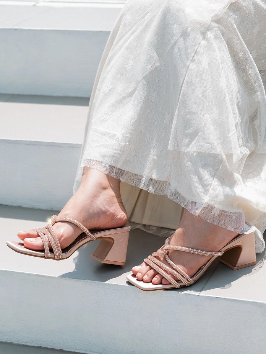 Piper Satin Block Heels