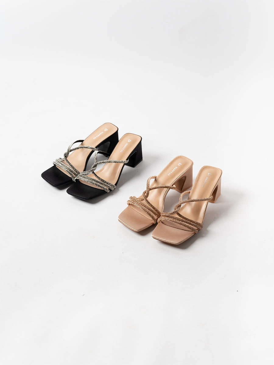 Piper Satin Block Heels