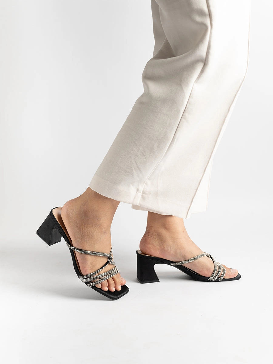Piper Satin Block Heels