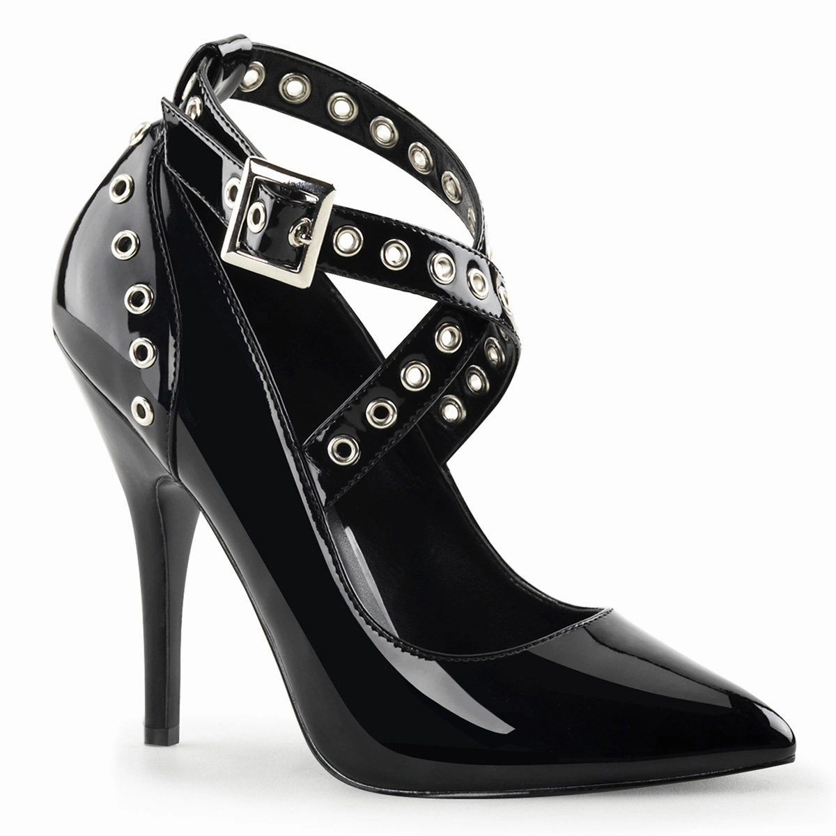 Pleaser Seduce-443-Black-Size 8-Clearance