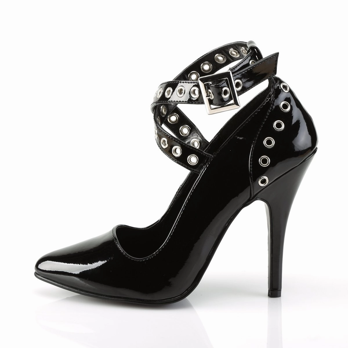 Pleaser Seduce-443-Black-Size 8-Clearance
