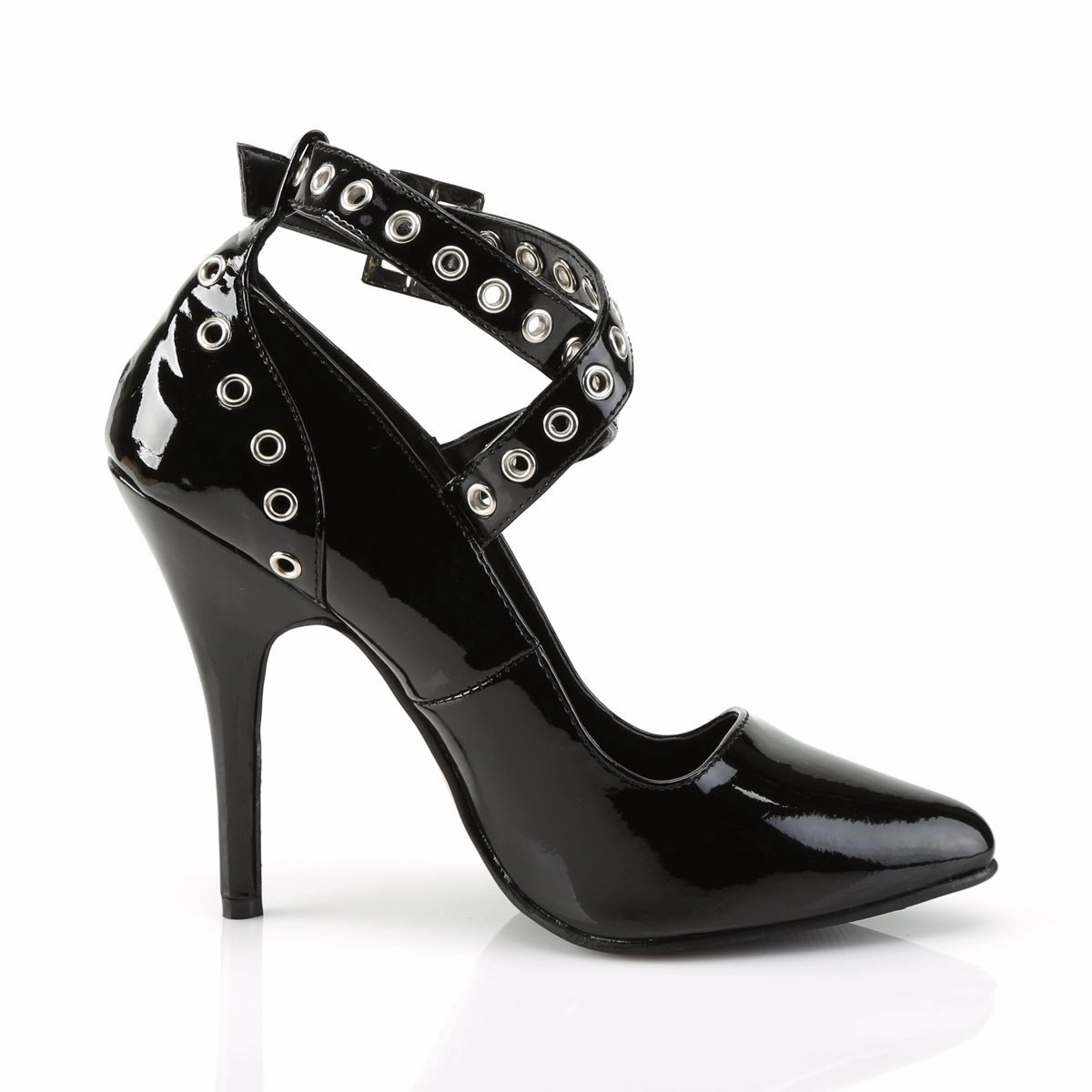 Pleaser Seduce-443-Black-Size 8-Clearance