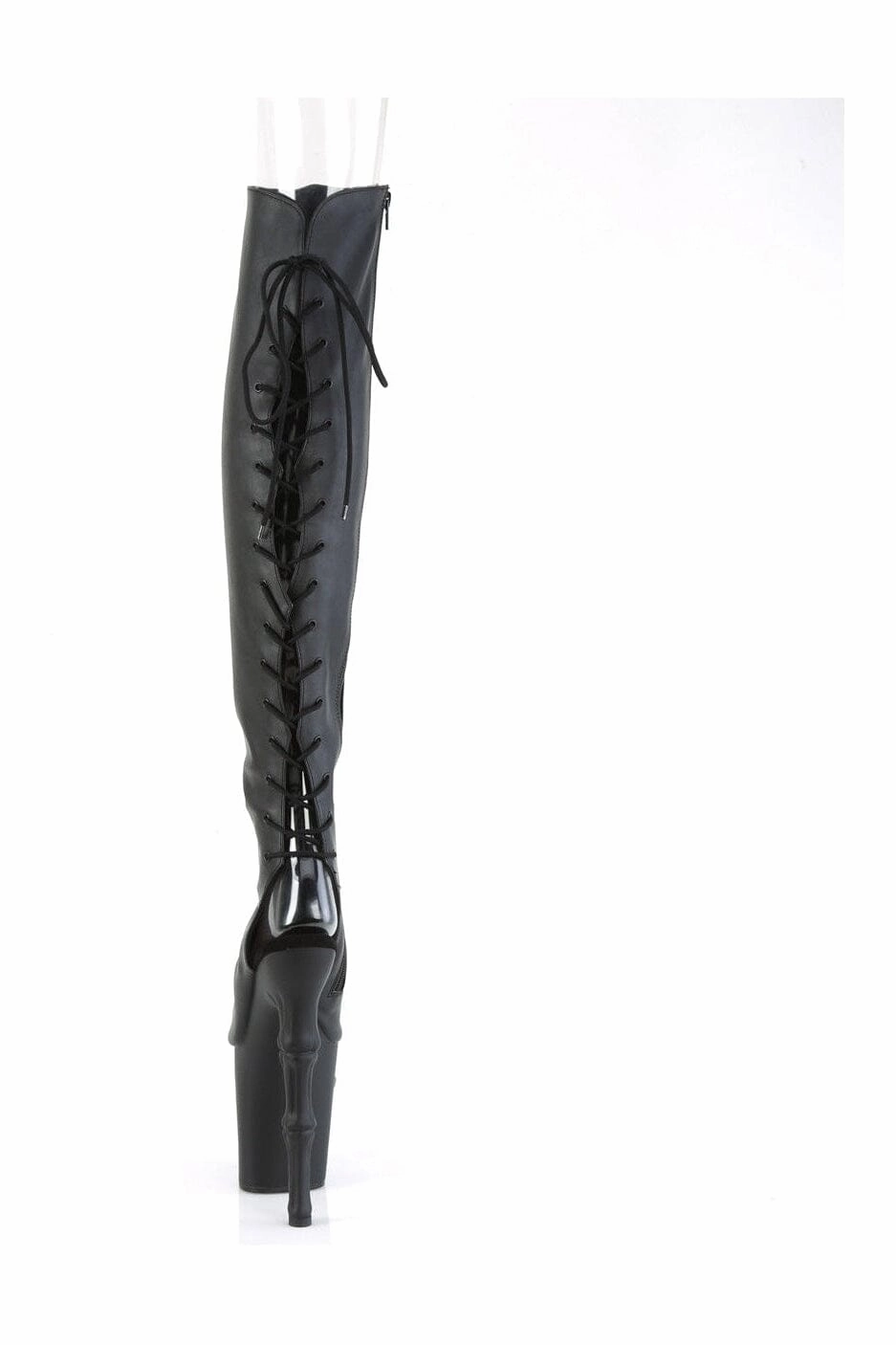 RAPTURE-3019 Black Faux Leather Knee Boot