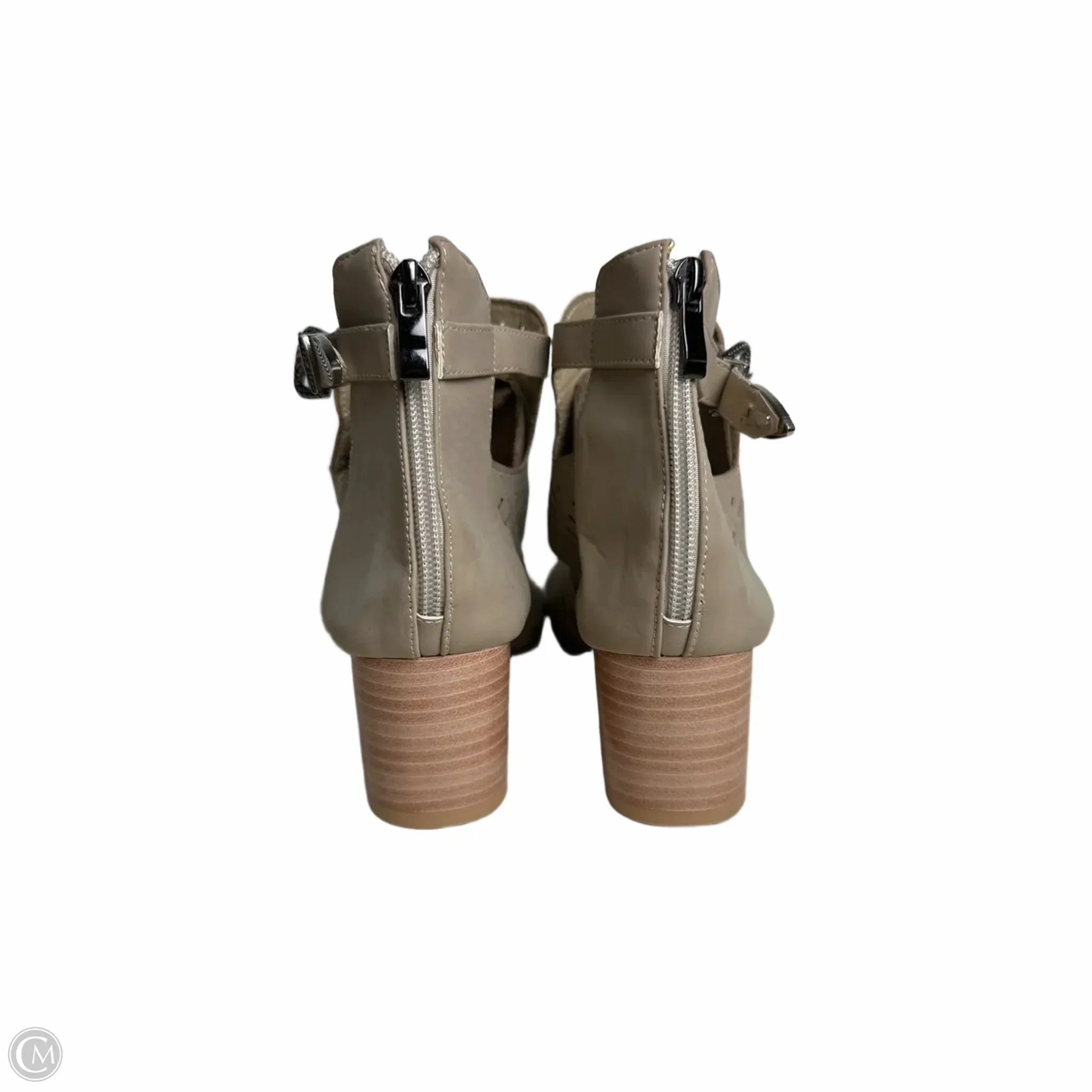 Sandals Heels Block By Jolimall In Tan, Size: 11