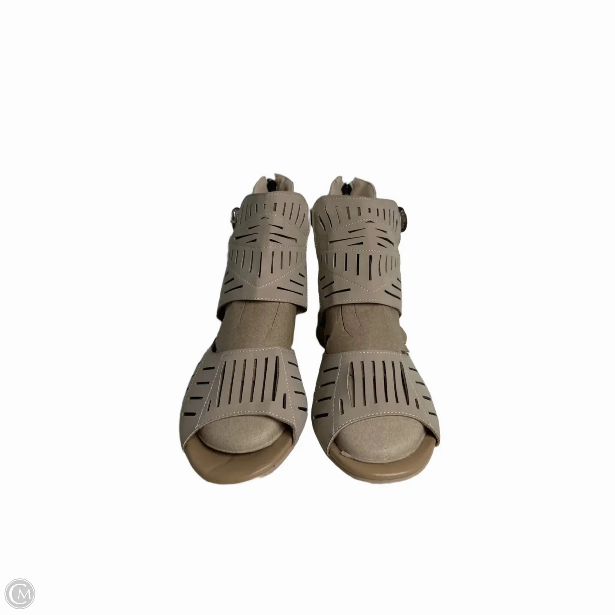 Sandals Heels Block By Jolimall In Tan, Size: 11