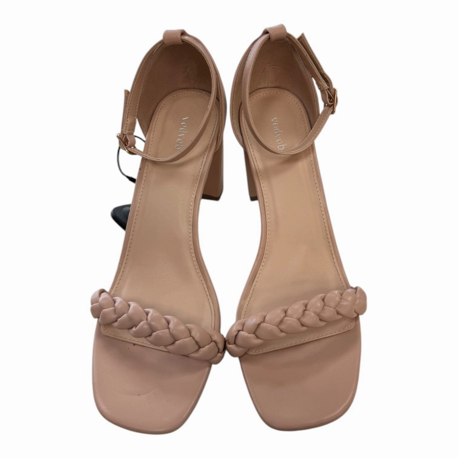 Sandals Heels Block By vodvob In Pink, Size:9.5