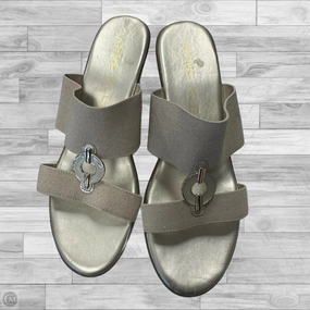Sandals Heels Wedge By Anne Klein In Gold, Size: 10