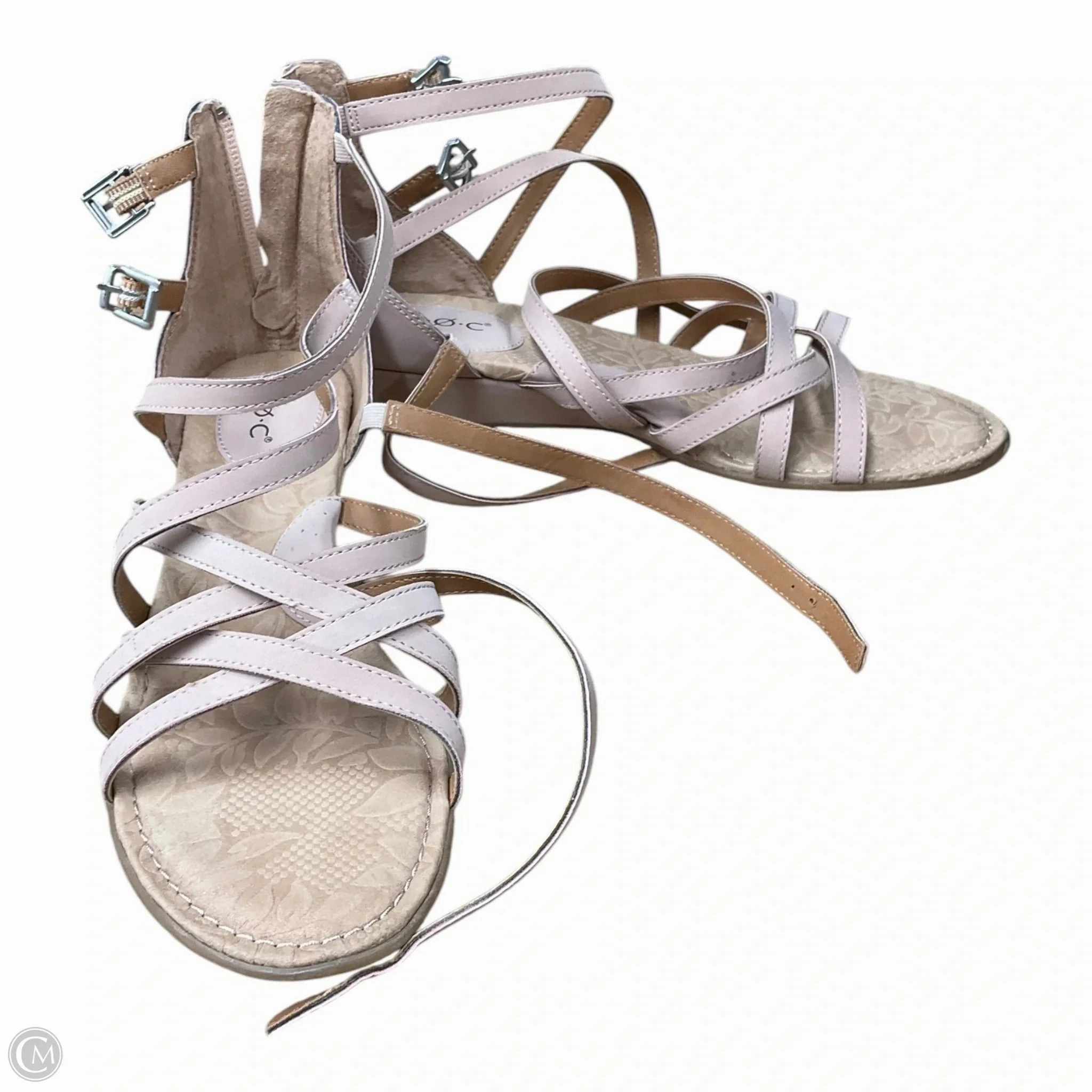 Sandals Heels Wedge By Boc In Pink, Size: 8