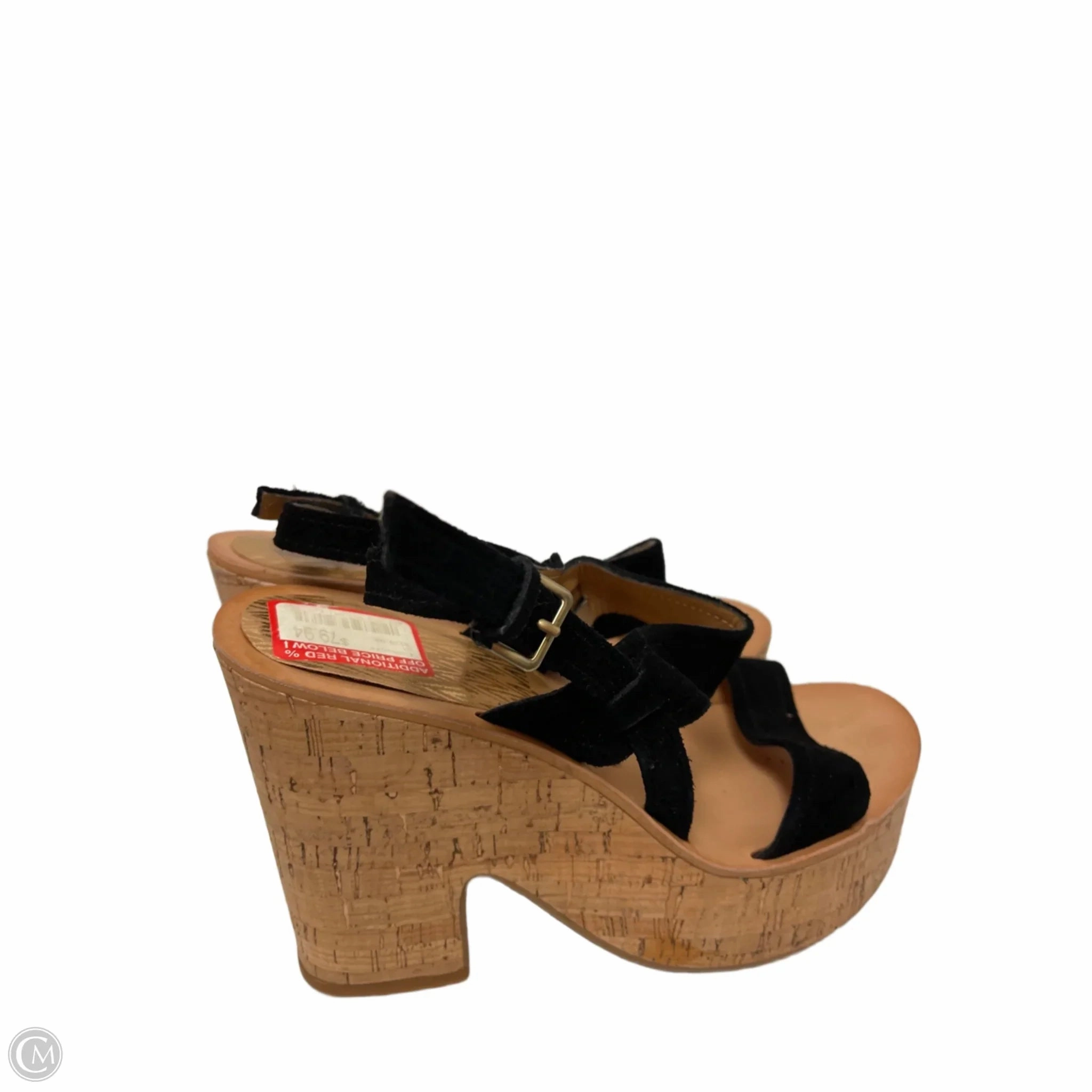 Sandals Heels Wedge By Dolce Vita In Black, Size: 8.5