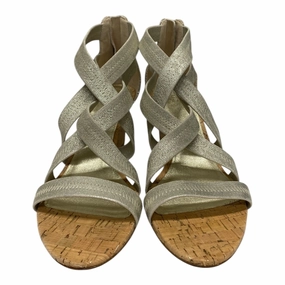 Sandals Heels Wedge By Donald Pliner In Gold, Size:11