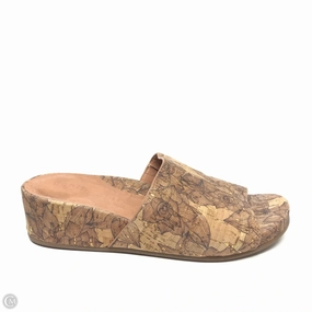 Sandals Heels Wedge By Gentle Souls In Brown, Size: 8