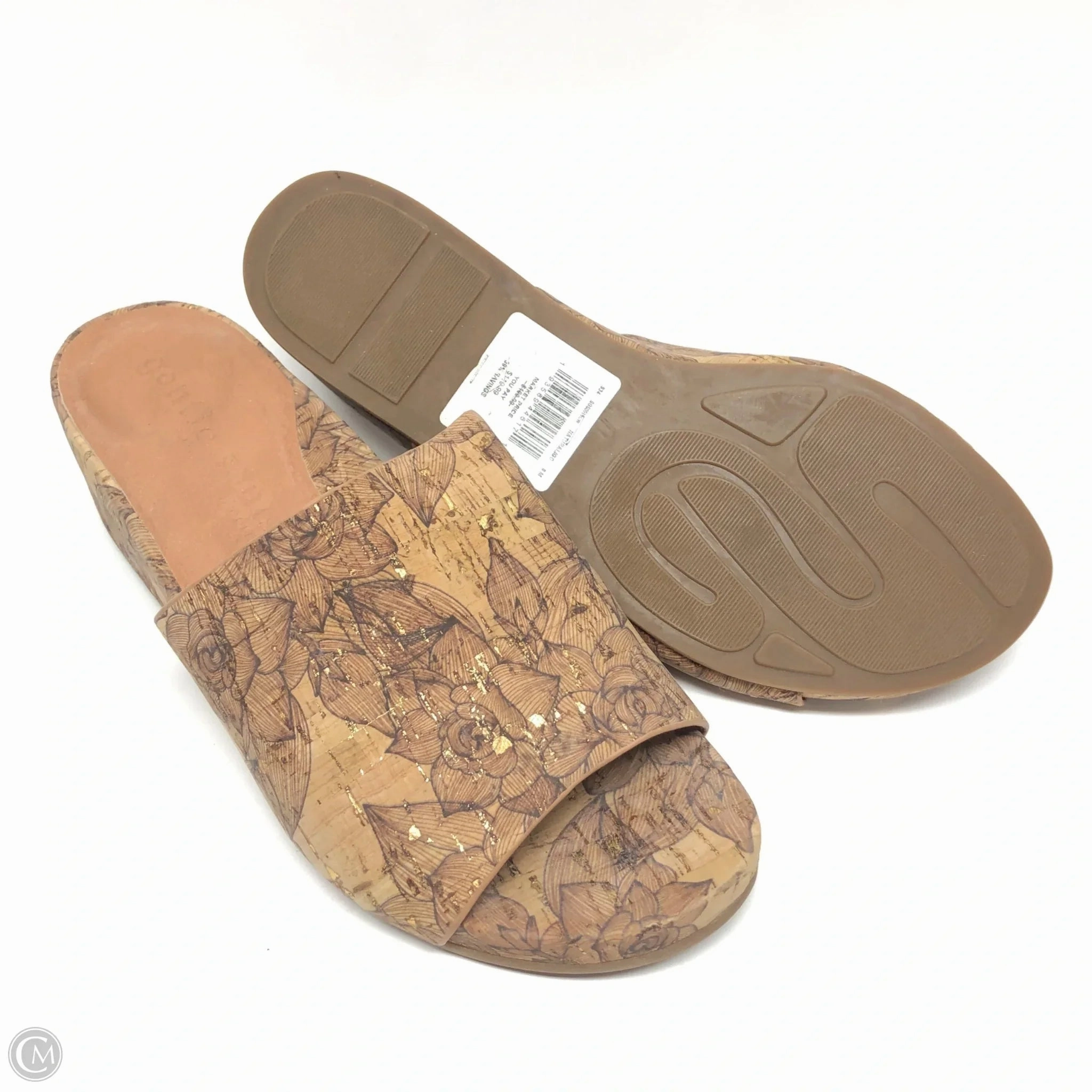 Sandals Heels Wedge By Gentle Souls In Brown, Size: 8