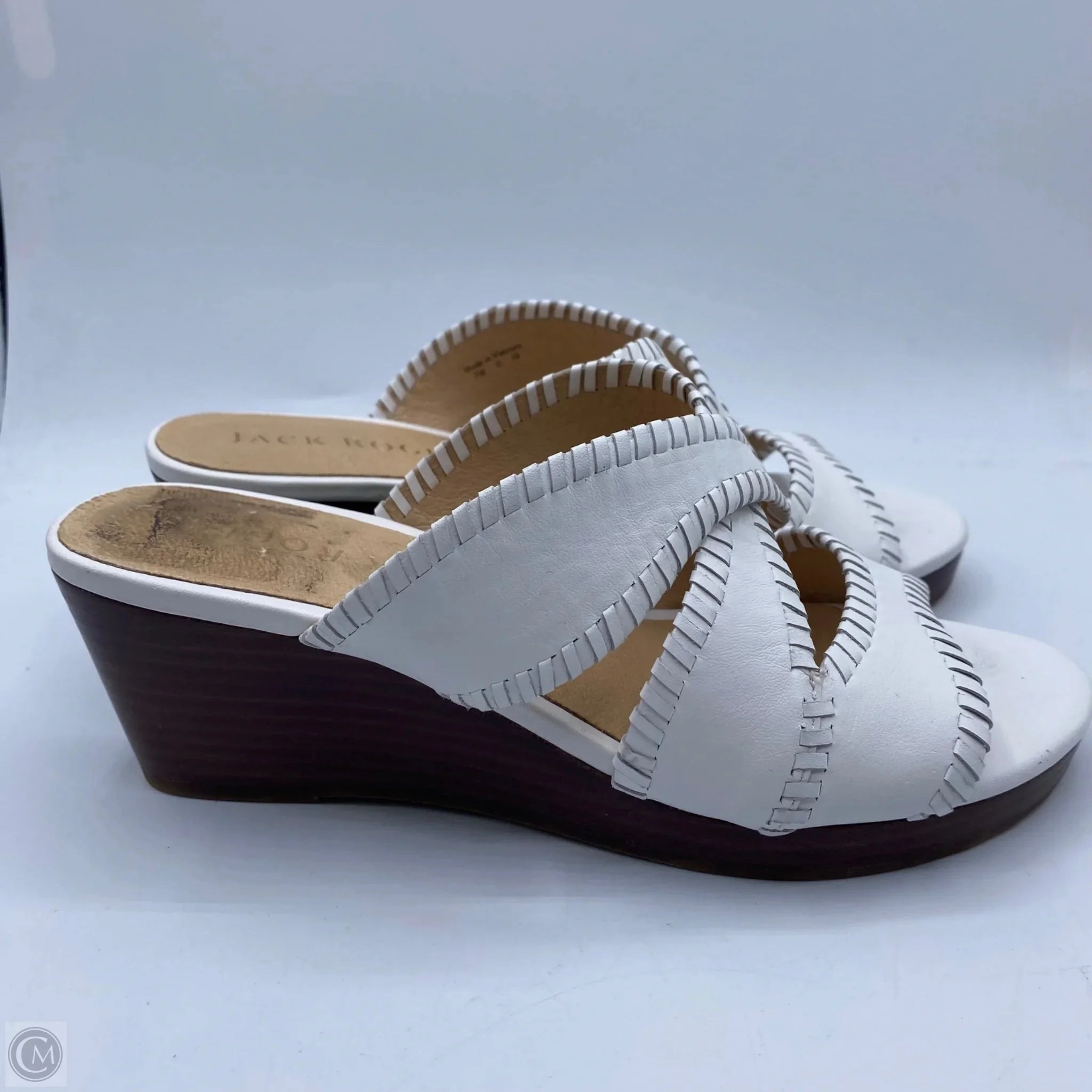 Sandals Heels Wedge By Jack Rogers In White, Size: 7