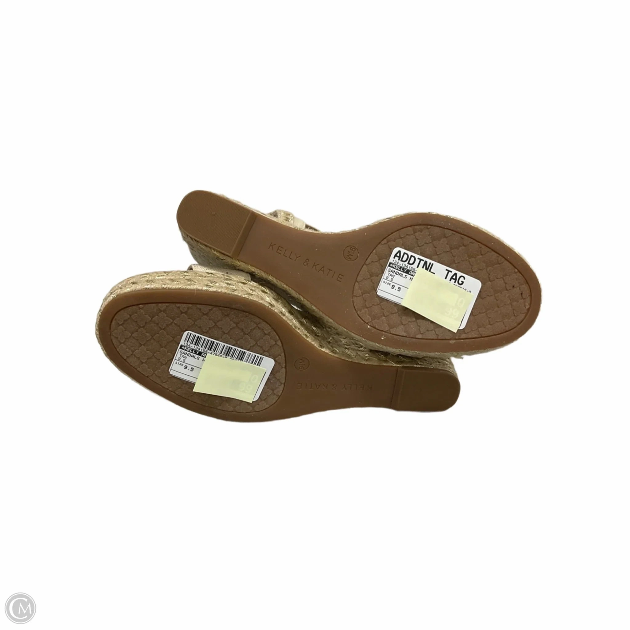Sandals Heels Wedge By Kelly And Katie In Tan, Size: 9.5