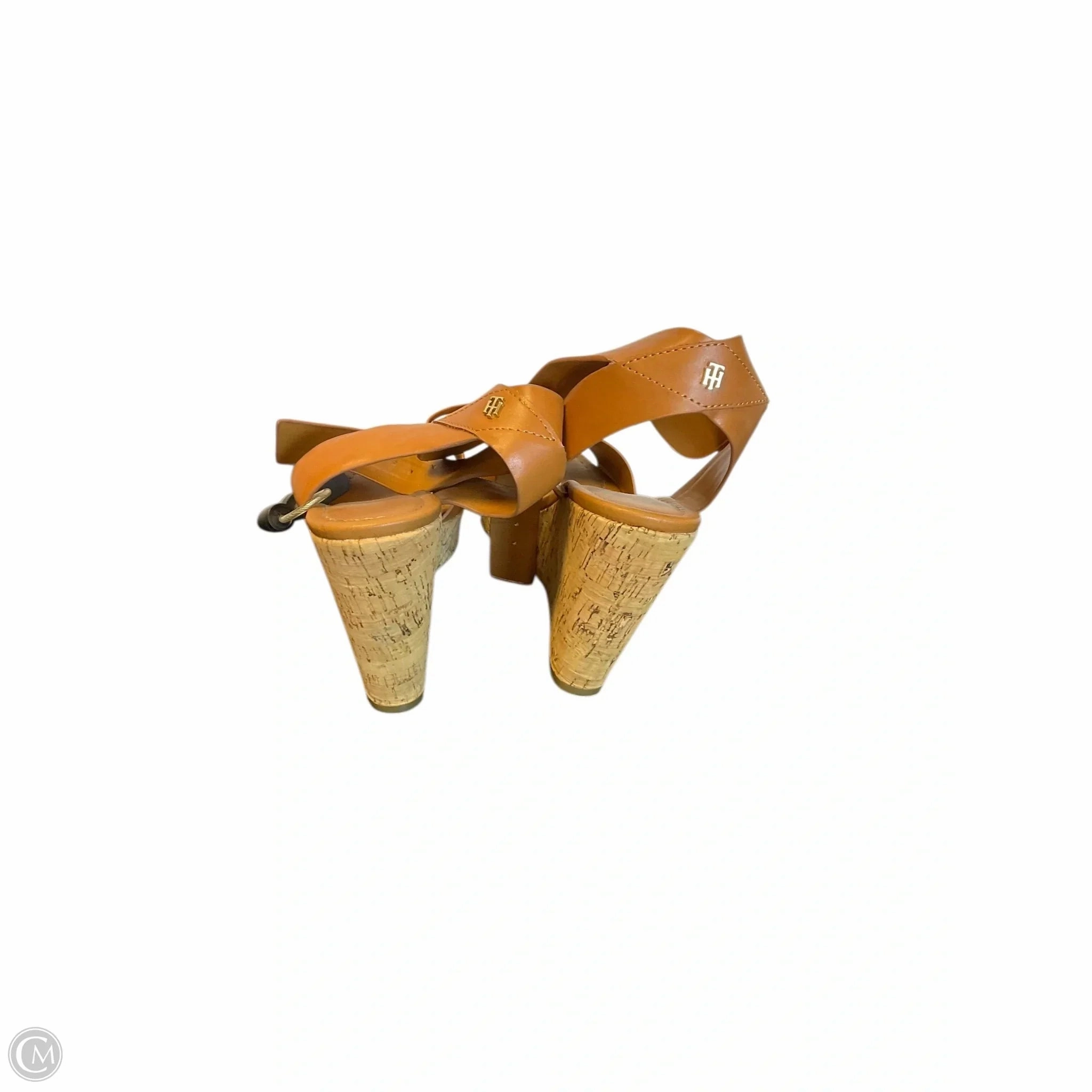 Sandals Heels Wedge By Tommy Hilfiger In Brown, Size: 7