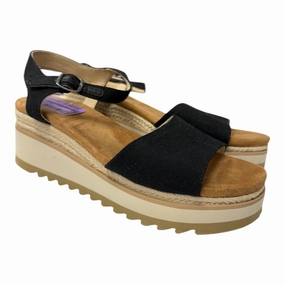 Sandals Heels Wedge By Toms In Black, Size:9