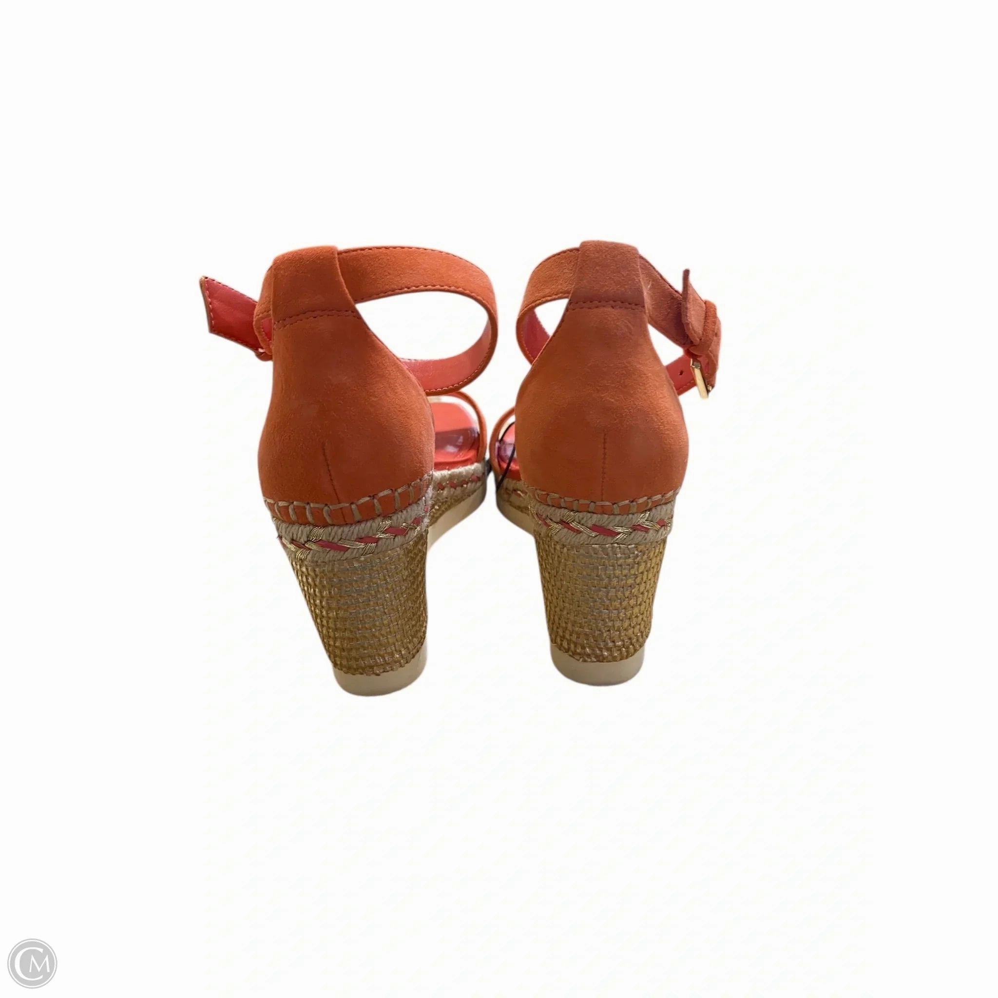 Sandals Heels Wedge By Vince Camuto In Orange, Size: 7