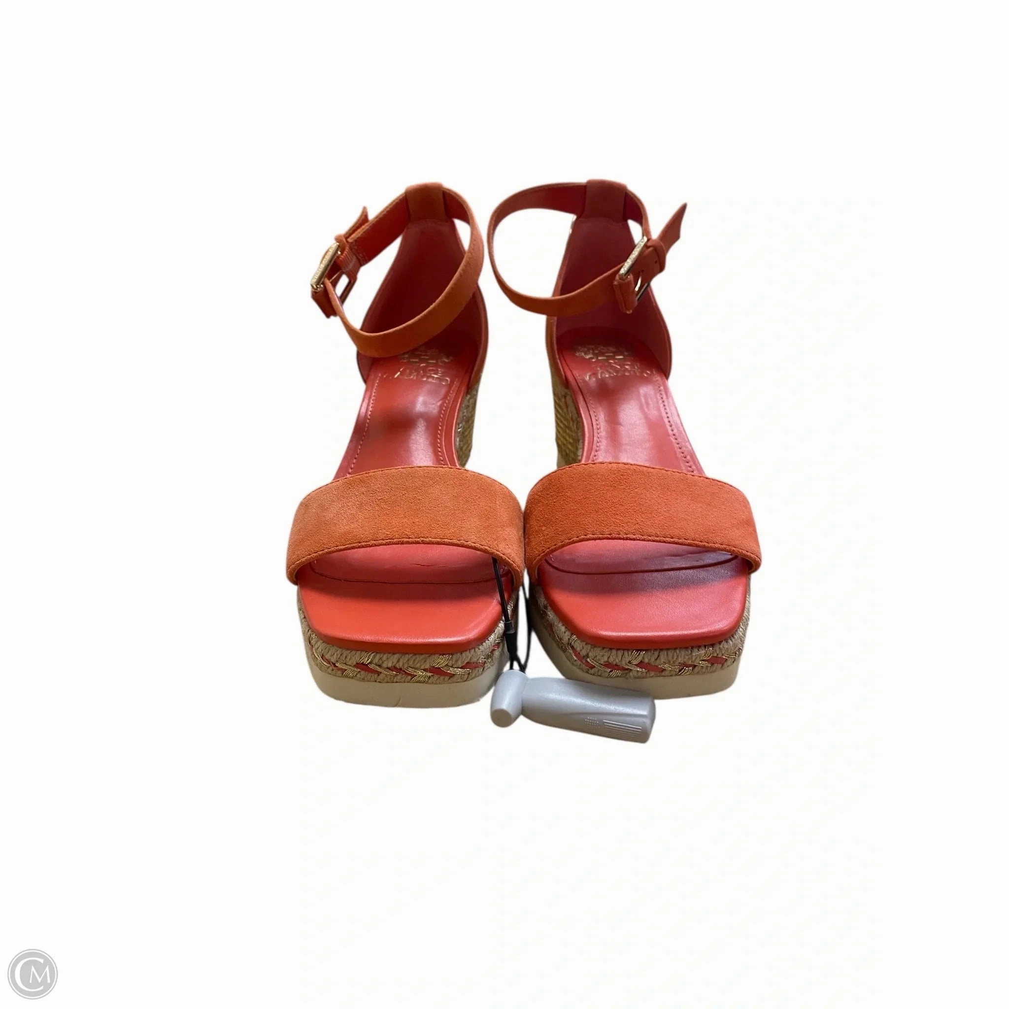 Sandals Heels Wedge By Vince Camuto In Orange, Size: 7