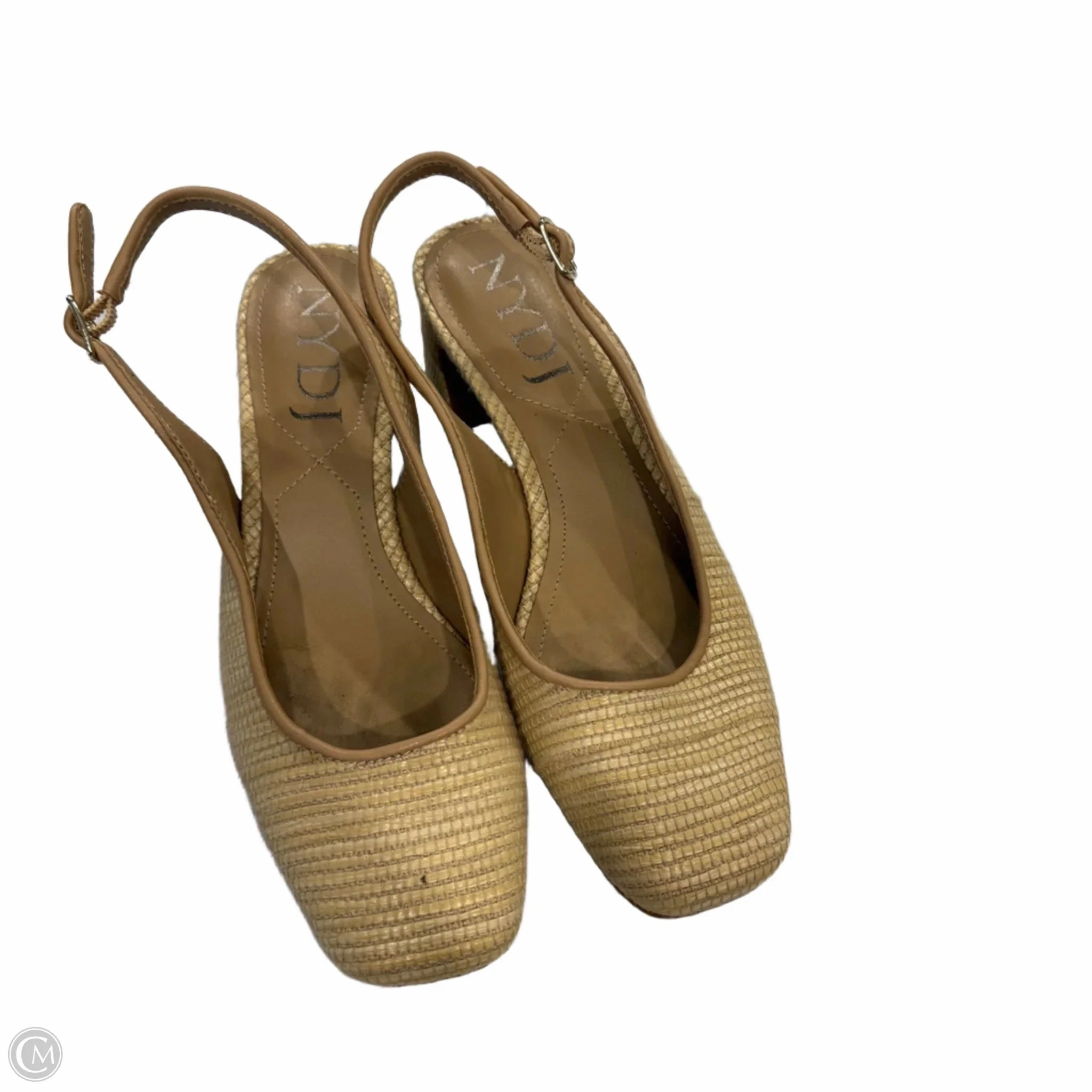 Shoes Heels Block By Clothes Mentor In Tan, Size: 6.5