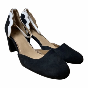 Shoes Heels Block By Journee In Black & White, Size:11