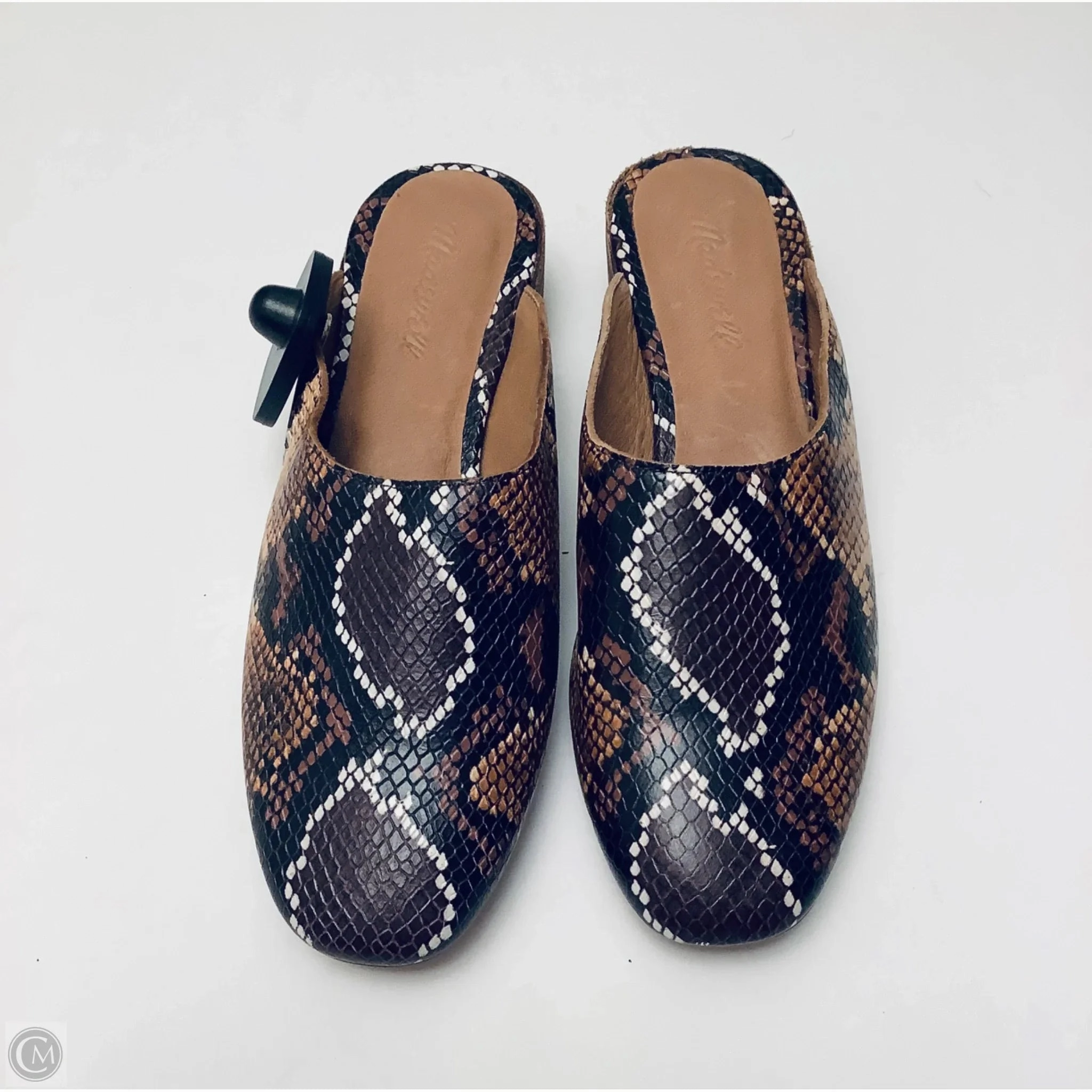 Shoes Heels Block By Madewell In Snakeskin Print, Size: 8.5