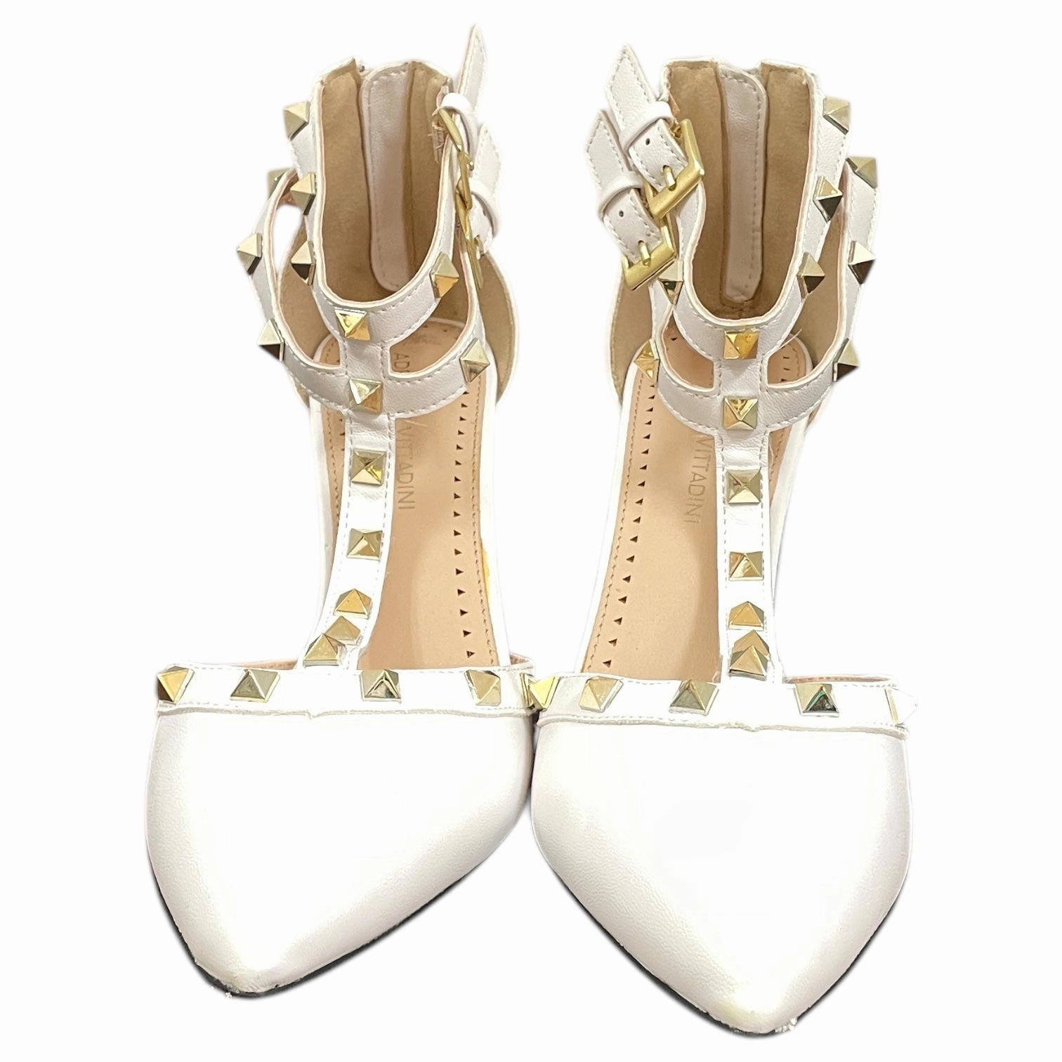 Shoes Heels Stiletto By Adrienne Vittadini In White, Size:7