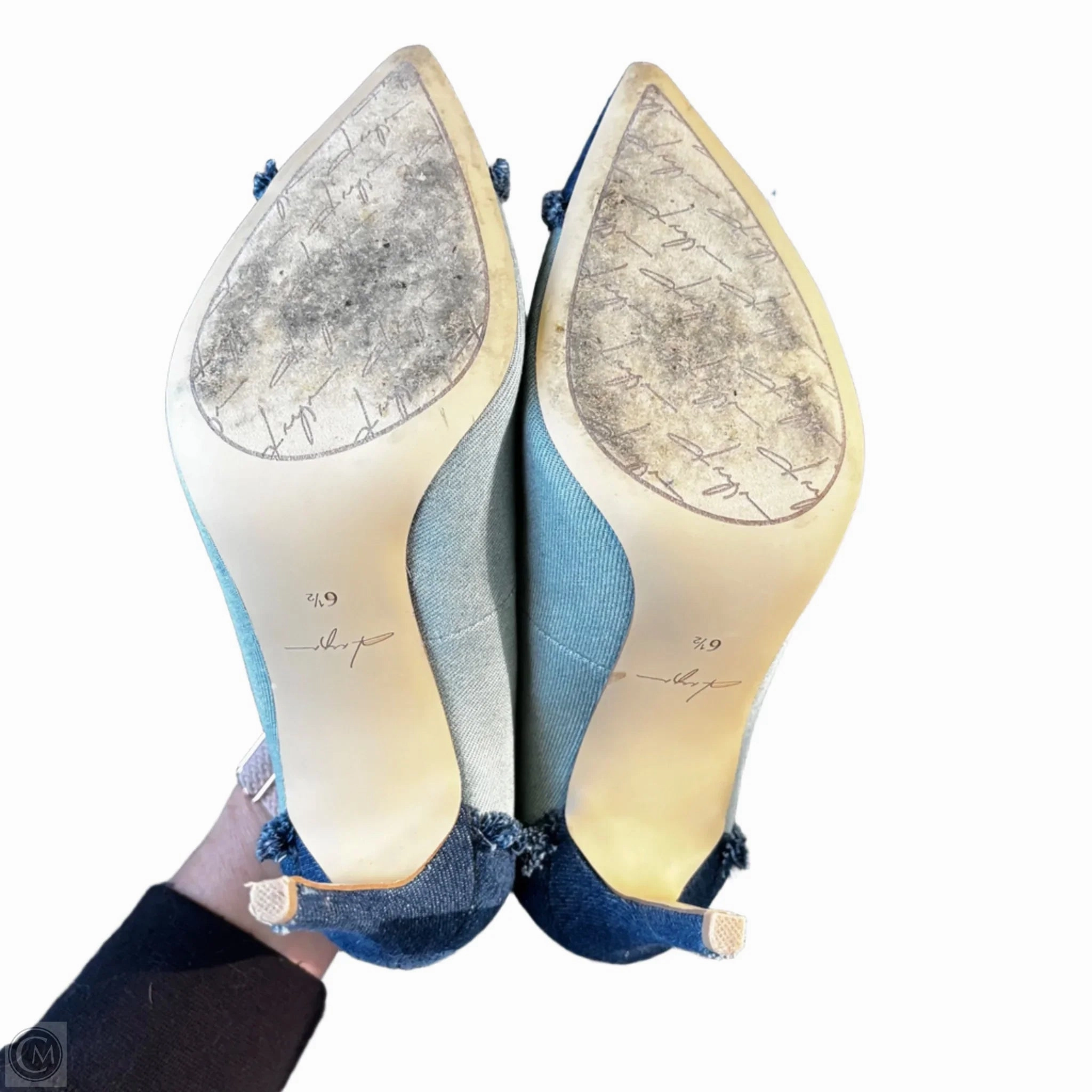 Shoes Heels Stiletto By Daya by Zandaya In Blue Denim, Size: 6.5