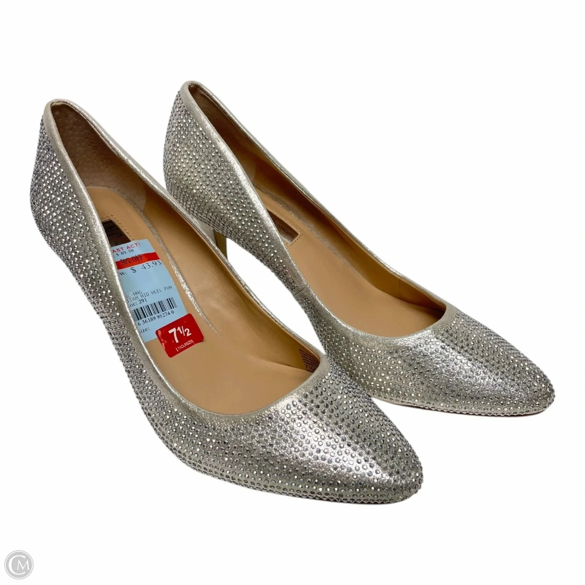 Shoes Heels Stiletto By Inc In Silver, Size: 7.5