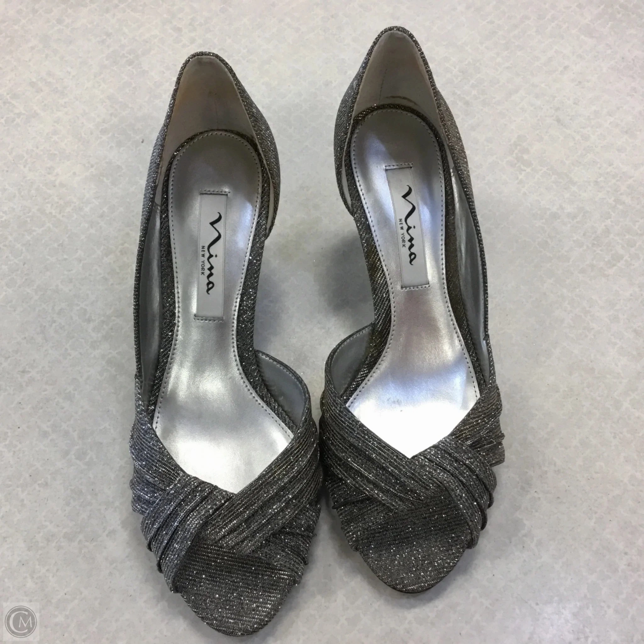 Shoes Heels Stiletto By Nina In Silver, Size: 7
