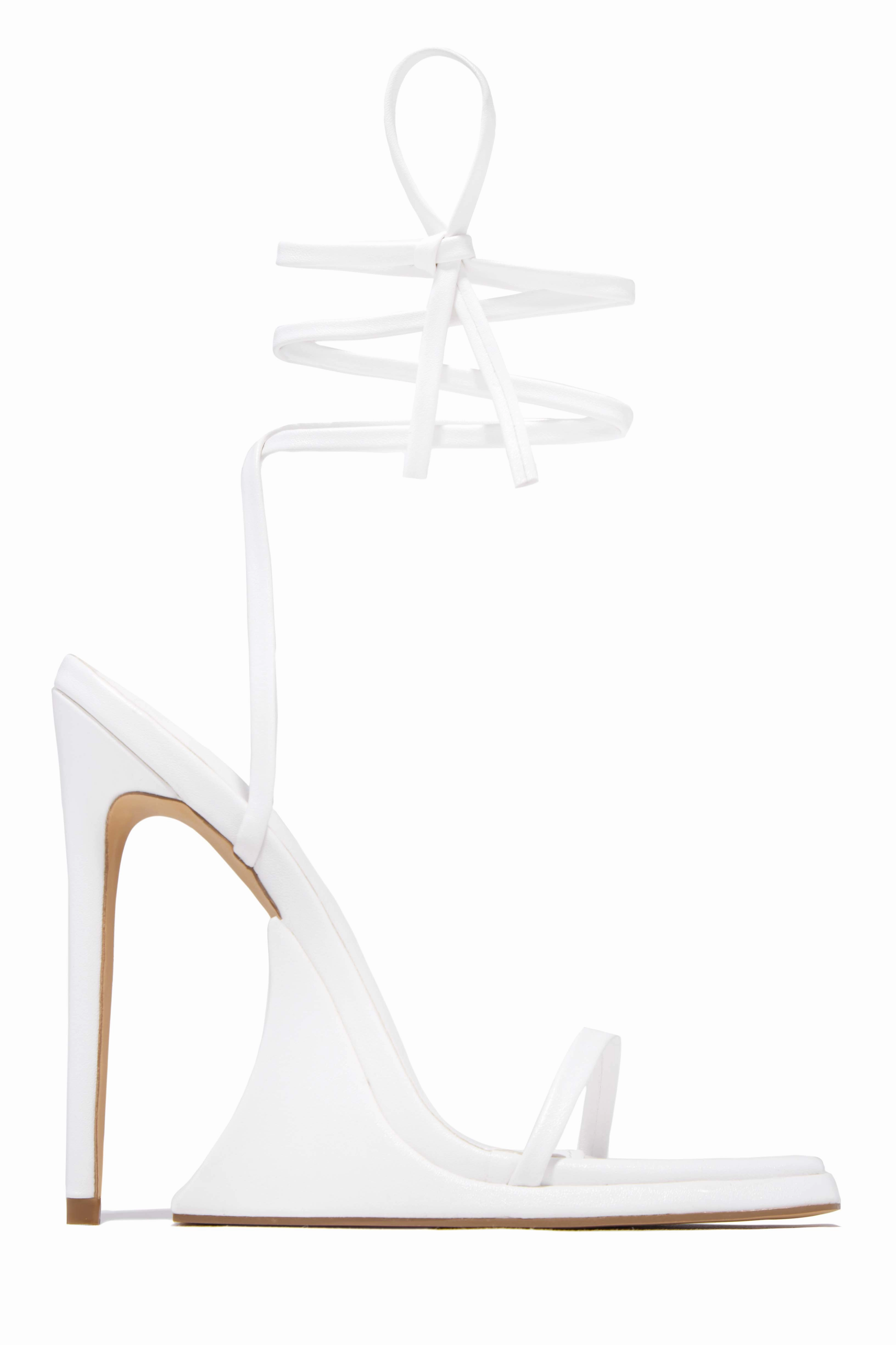 Superlit Lace Up High Heels - Pink
