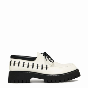 Tenar Men's Boat Shoes - Cream