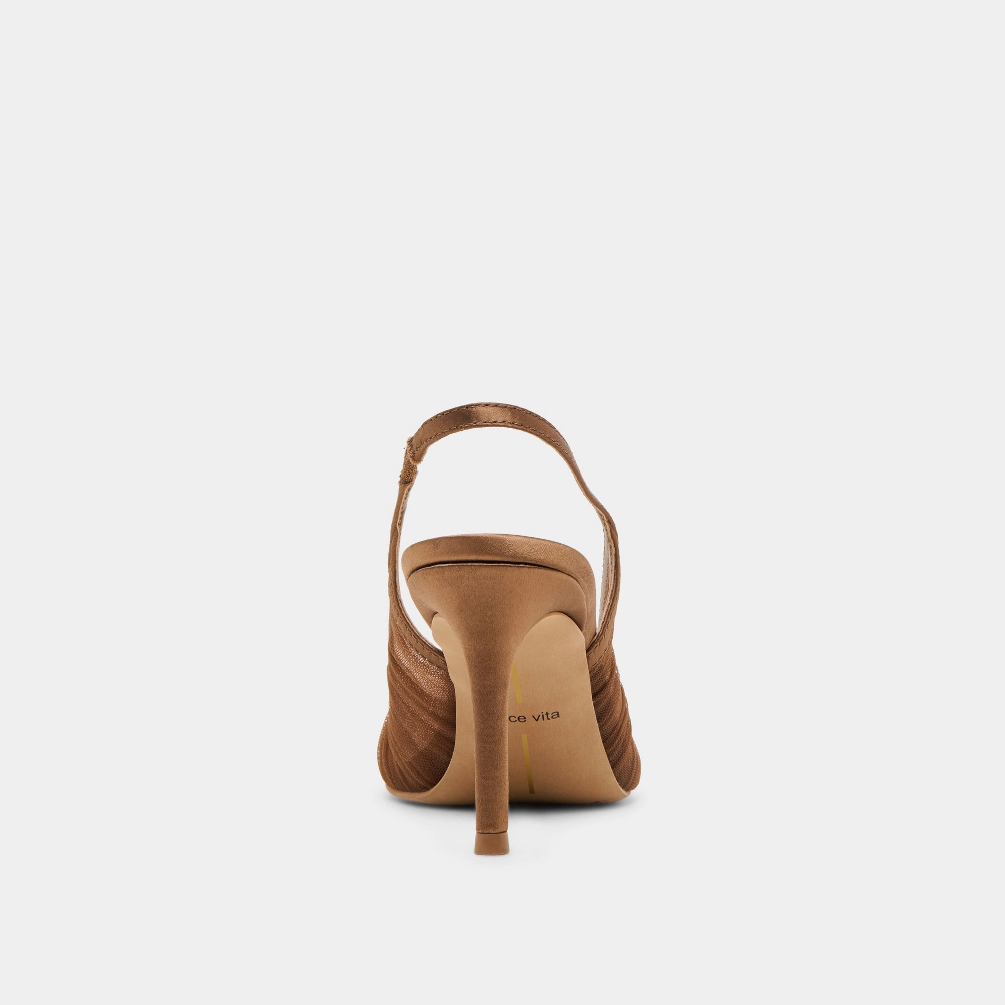 YELA HEELS MID BROWN TULLE