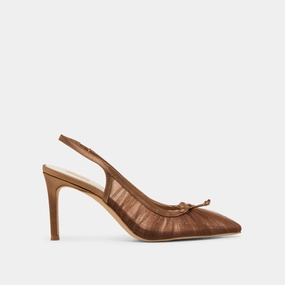 YELA HEELS MID BROWN TULLE