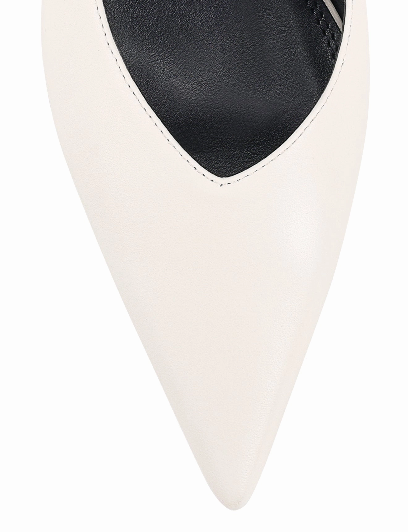 Zulu Full Pumps - Chalk White Leather
